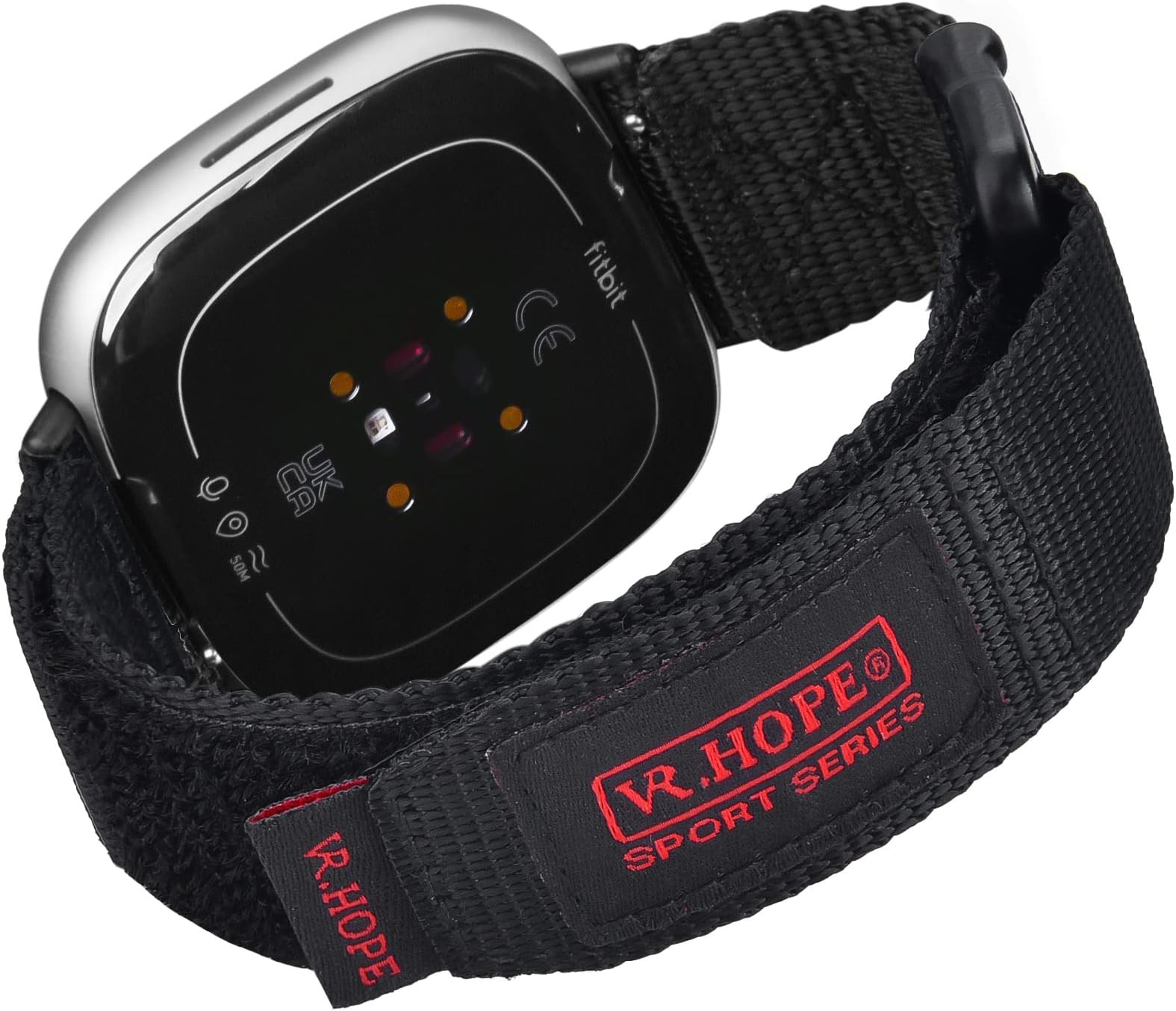 V.R.HOPE Watch Band Compatible with Fitbit Versa 3 / Versa 4 / Fitbit Sense/Sense 2 for Men, Nylon Sport Adjustable Strap Military Tactical Style Replacement Rugged Wristband