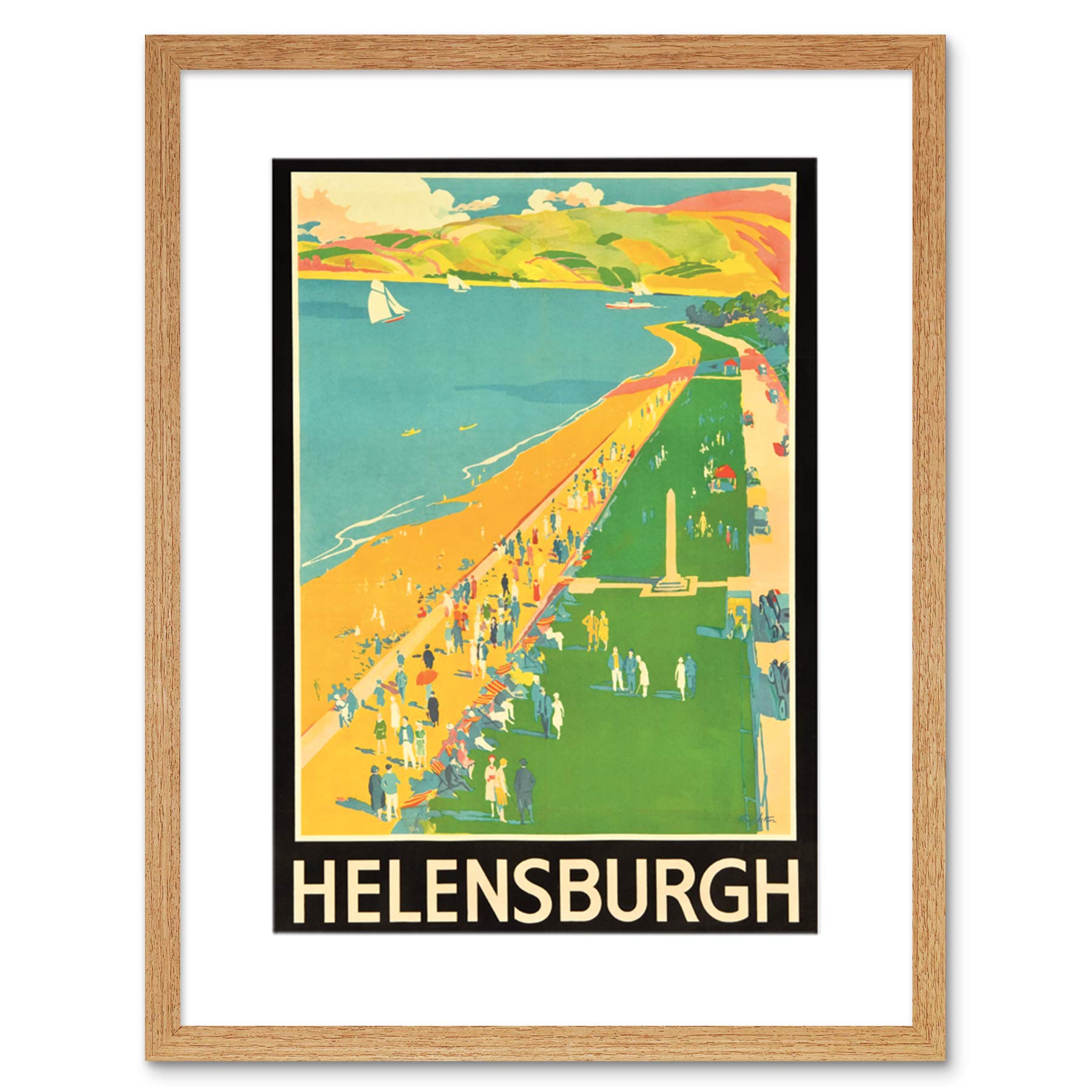Wee Blue Coo Advert Lner Helensburgh Scotland Beach Coast Clyde Framed Wall Art Print