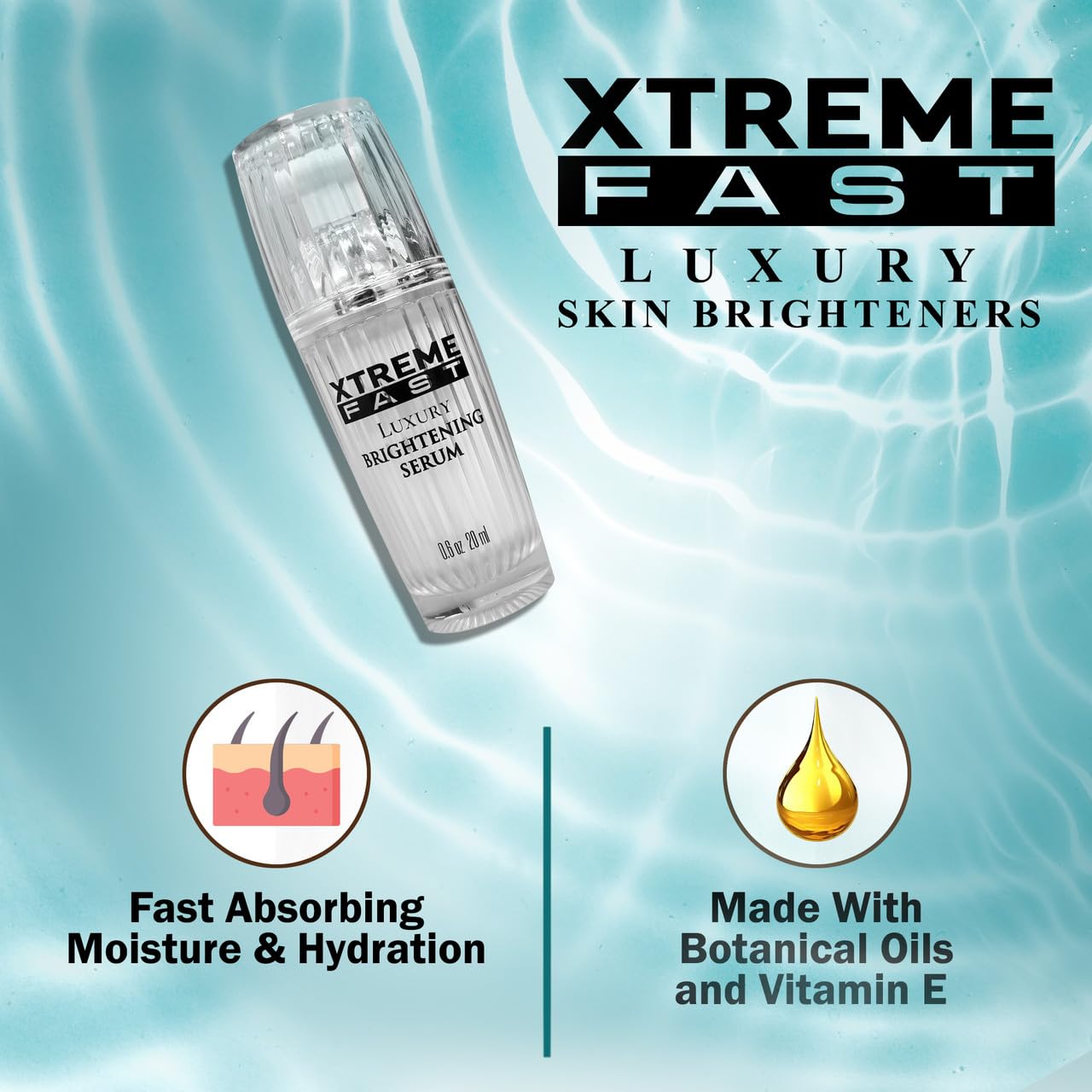 OKAY Xtreme Fast Luxury Brightening Serum – Dark Spot Corrector Face Serum with Niacinamide, Kojic Acid & Hyaluronic Acid – Hydrating Serum for Uneven Skin Tone & Hyperpigmentation – 0.6 oz