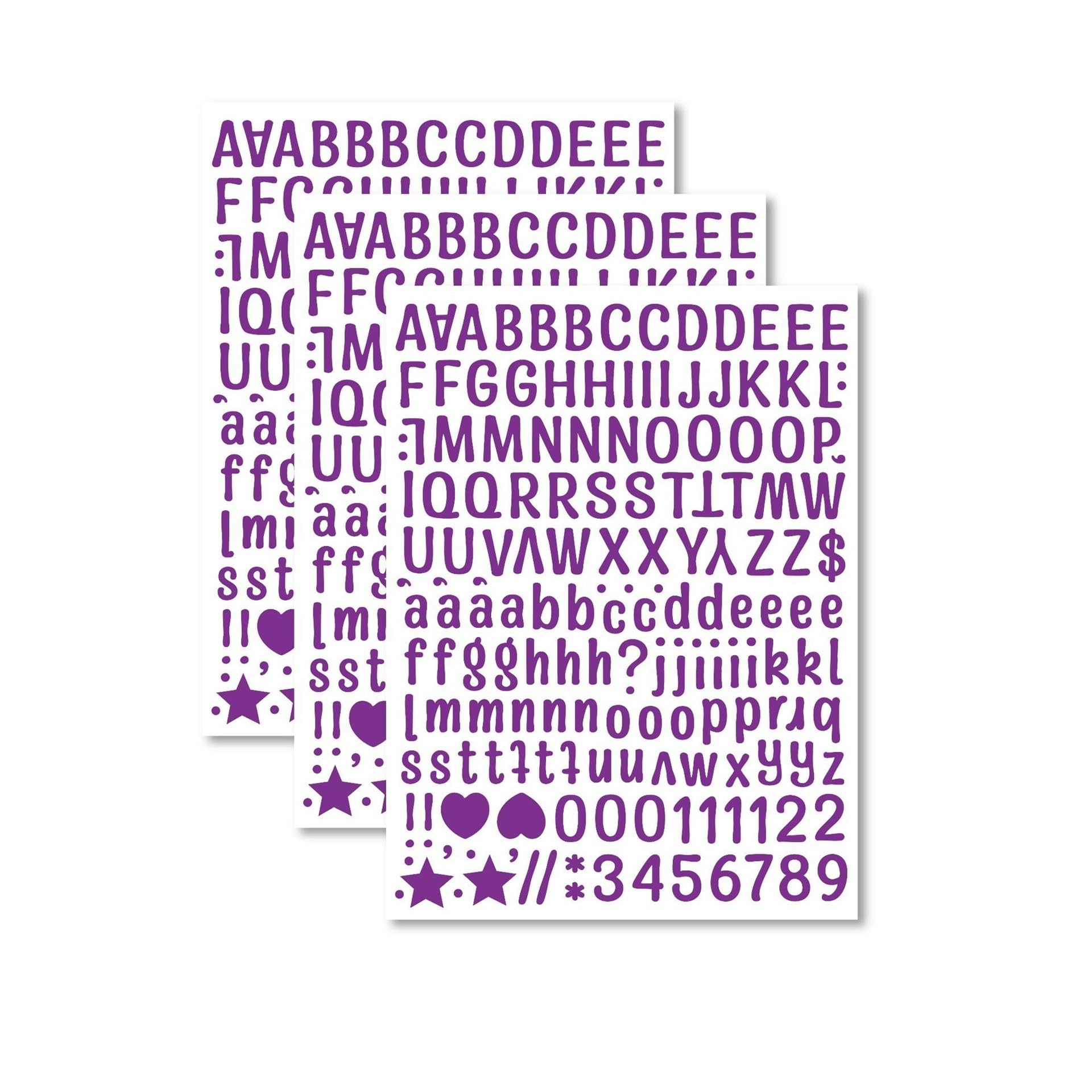 Sparkly Gold Letter Stickers - 6 Sheets Self-Adhesive Decorative Numbers for DIY Crafts and Party Decor(Color7)