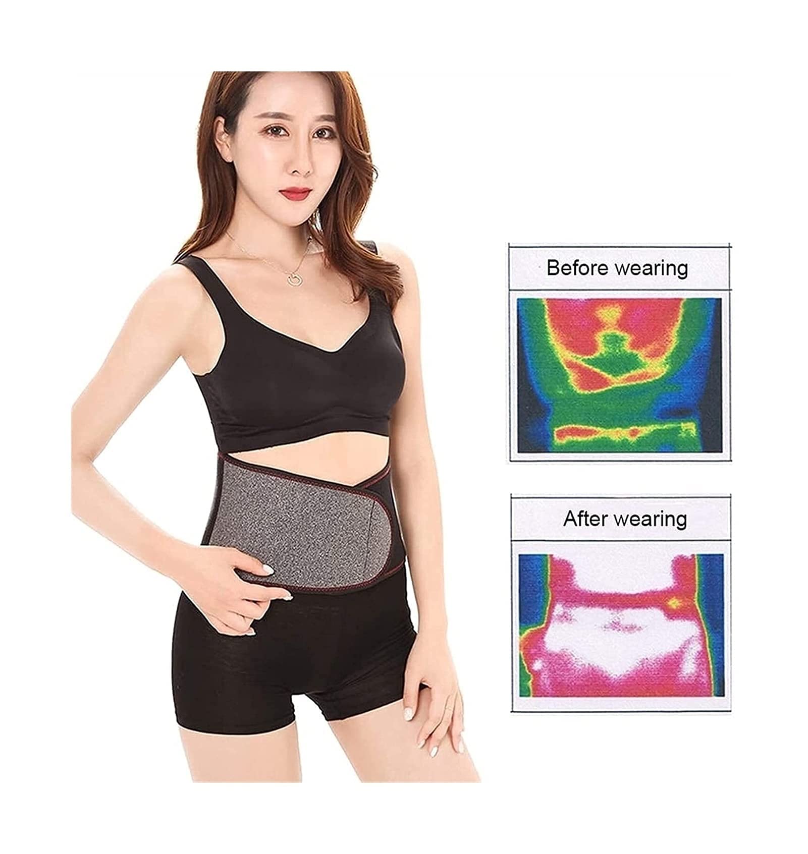 Cinturón de Soporte Lumbar con autocalentamiento para Espalda Baja con imán para aliviar el Dolor, escoliosis, Hernia de Disco, ciática, Enfermedad del Disco