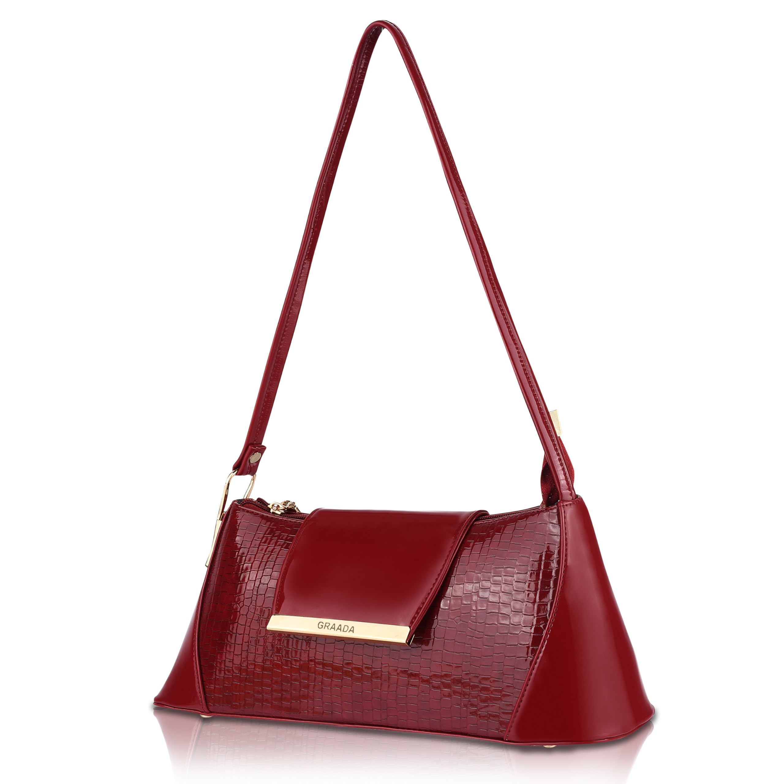 GRAADA Synthetic Pu Leather Stylish Trendy Unique Design Shoulder Hobo Side Sling Bag For Women,Brown (B0CRVMDC78) Amazon Price History, Amazon Price Tracker