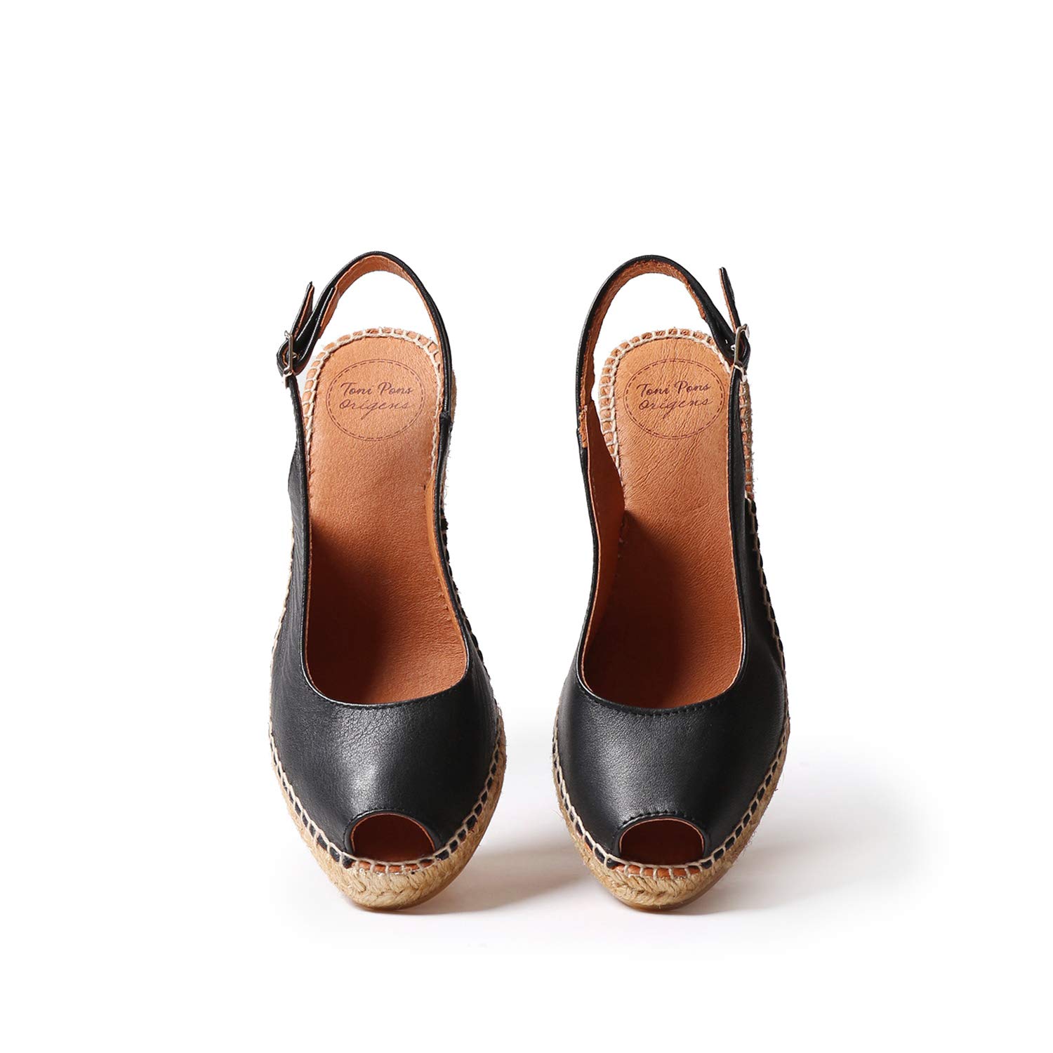 Toni Pons CROACIA - Espadrillas Spuntate con Zeppa Stile Donna realizzate in Pelle.