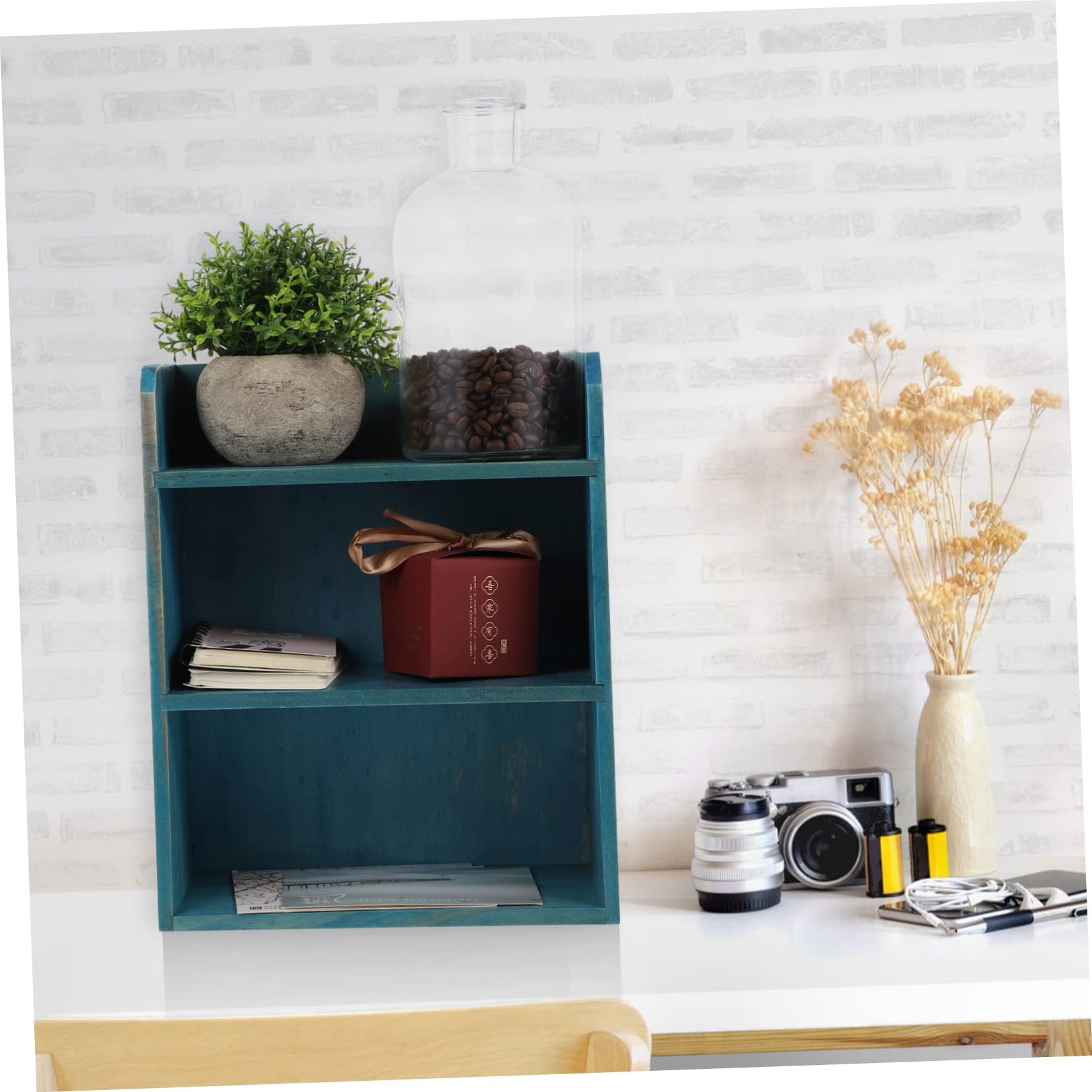 Mini portaoggetti in legno per gioielli e cassettiere da tavolo per mini bambole per scrivania, organizer per trucco, ufficio, soluzione di archiviazione chic