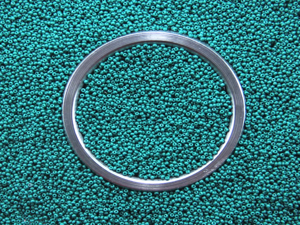 The Design Cart Teal Opaque Preciosa Round Seed Beads (11/0-2.0 mm) (100 Grams) - for Embroidery, Beading, Jewellery Making, Art and Craft