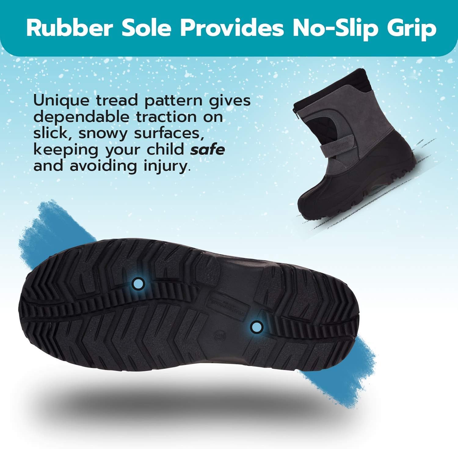  | WEATHERPROOF Kids Snow Boots with Dual Closure 130814 All-Weather Insulated Winter Boots Built for Comfort, Durability - Keeps Feet Warm & Dry | Snow Boots