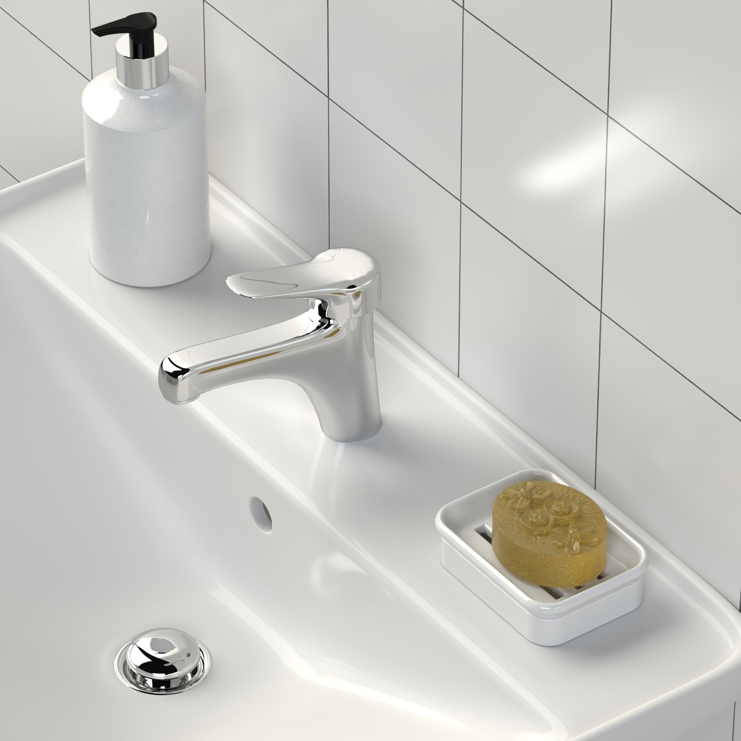 Jabonera de granito, soporte de jabón colador de doble capa, adecuado para cocinas, baños y fregaderos de bar, soporte de jabón duradero para ducha, el mejor lugar para tu barra de jabón (blanco)