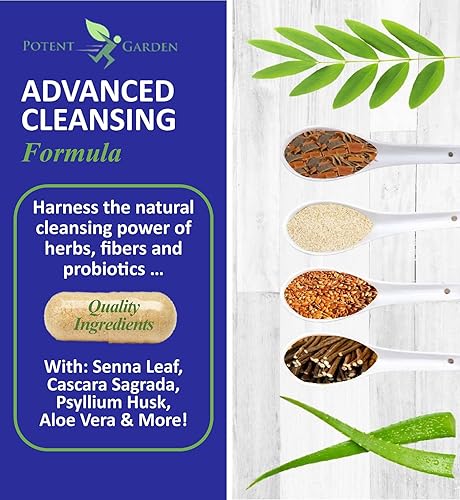 Miniatura 2 de Potent Garden Limpieza rápida de colon y desintoxicación de 15 días para regularidad y apoyo a la digestión saludable con fibra, hierbas y