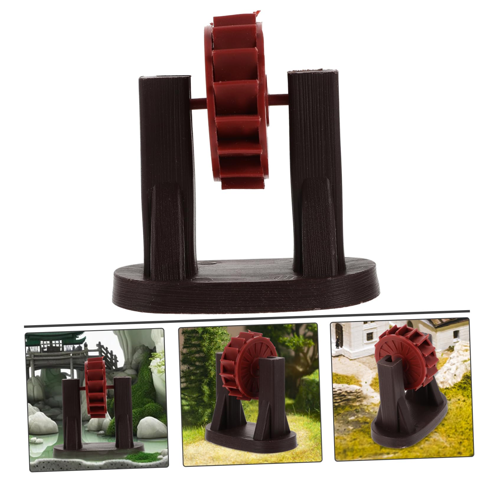 HEMOTON 4 Ensembles Décoration de bonsaï à Roue d'eau Poisson décor de Roue de Paysage décor de Roue de Cascade pour décorations d'aquarium décor de Micro-Roues Plastique