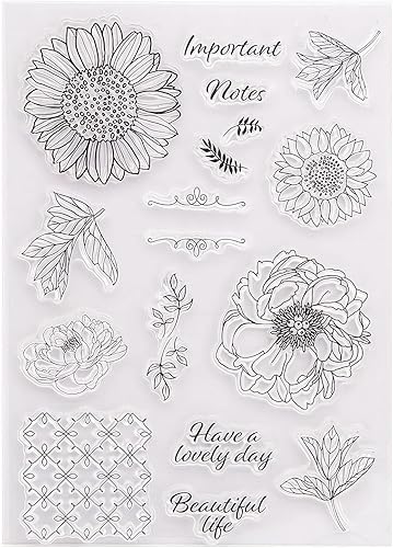 Miniatura 4 de Daisy - Juego de sellos y troqueles transparentes de silicona para hacer tarjetas, plantillas de corte de metal para álbumes de recortes, álbum de