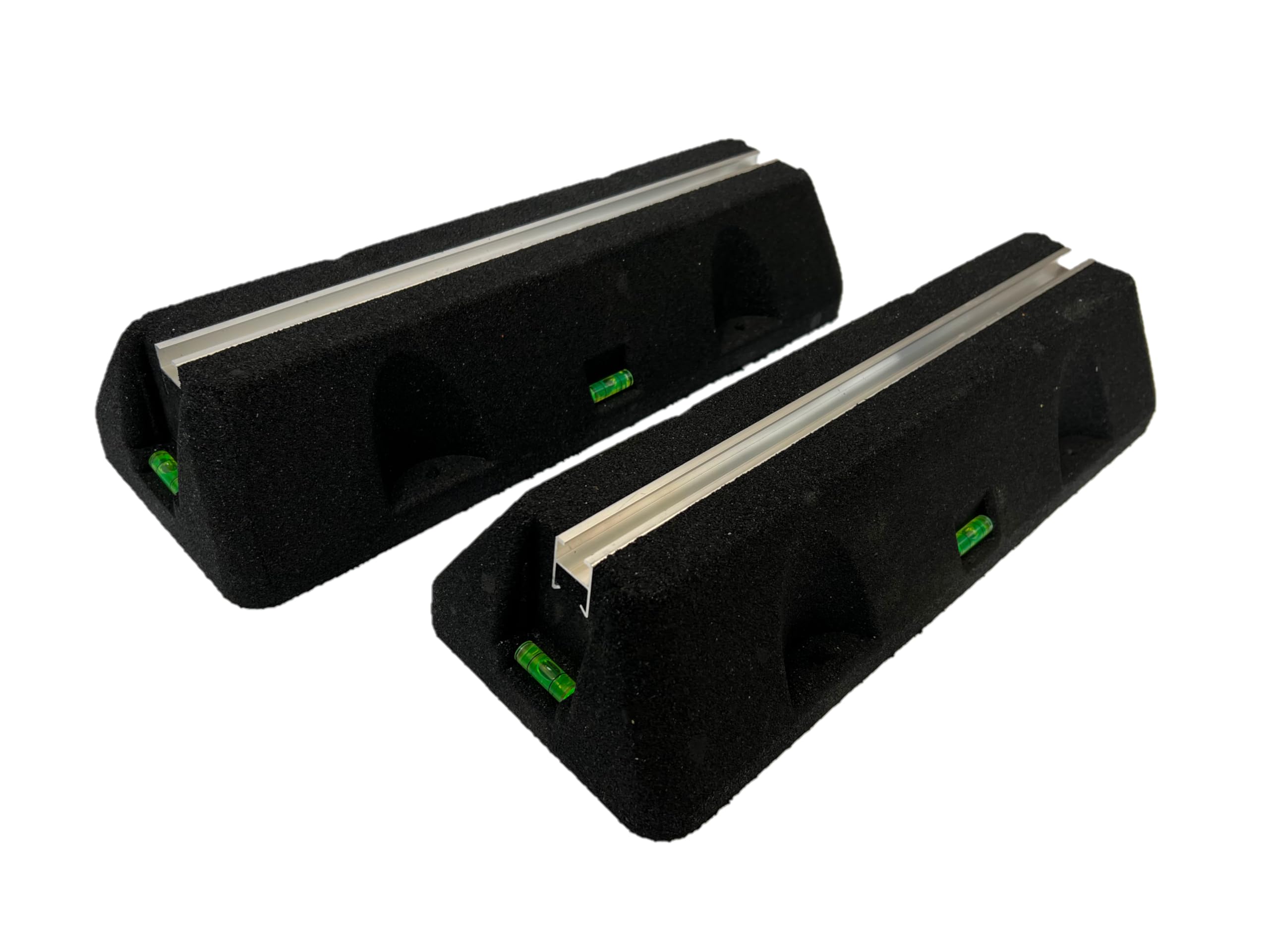 Lot de 2 socles d'amortissement - Console de sol de 450 mm pour climatiseurs, pompes à chaleur - 2 pieds anti-vibrations - Socle de montage - Bloc de montage en caoutchouc - Pour climatiseur
