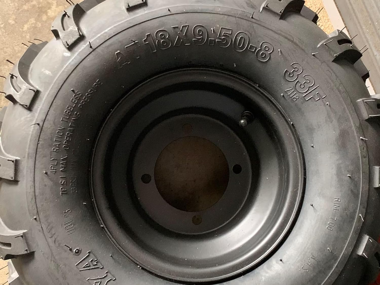 四輪 バギー ATV用ＰＣＤ110　8インチチューブレスタイヤ　前後4本セット　Ｅ131 : ATV 四輪バギー用ＰＣＤ110 8インチ１９×７．００－８