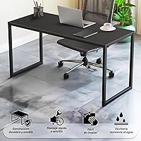 Vista 4 de SHW Mission - Escritorio para computadora de oficina en casa, 40 pulgadas, color negro