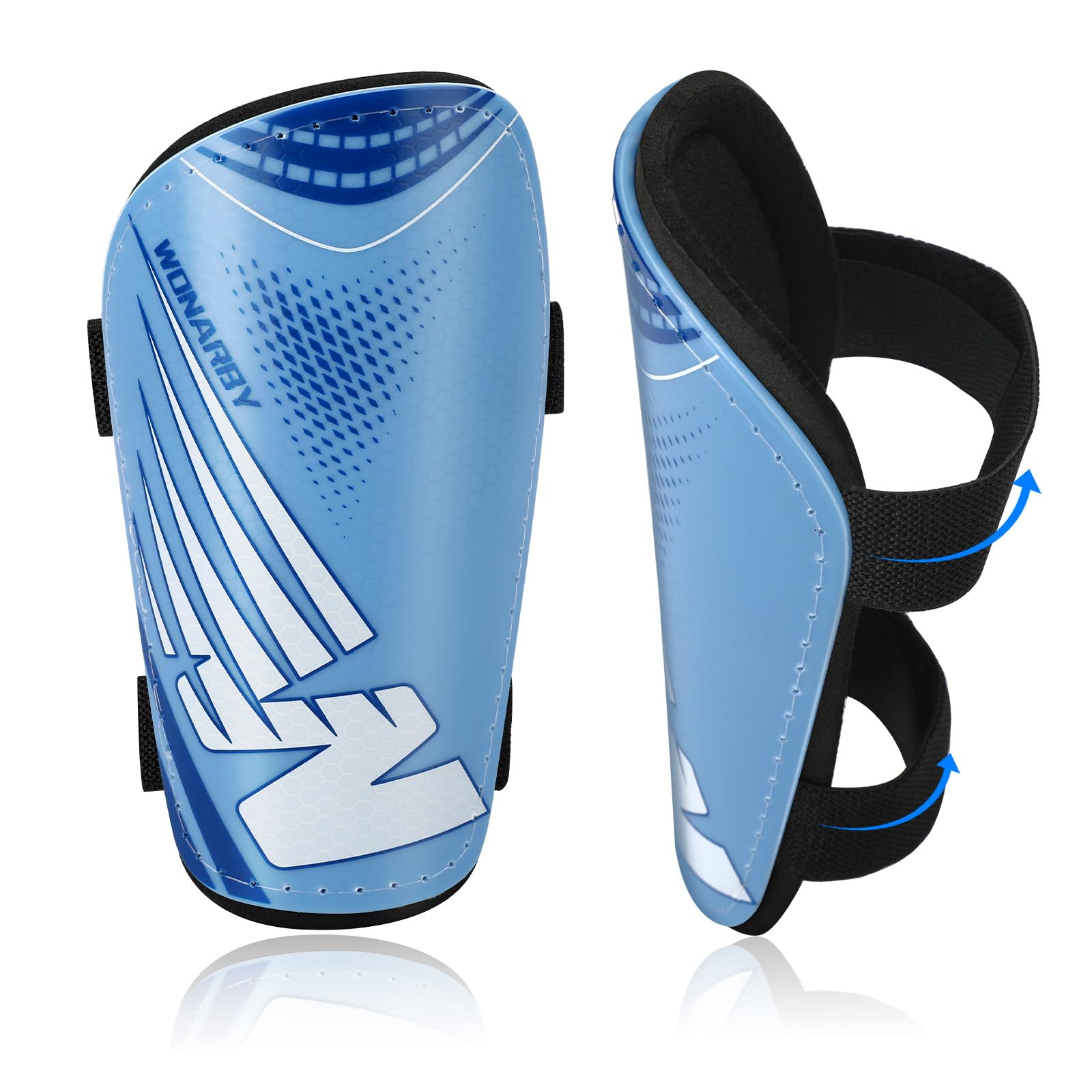 Shin Pads Football Youth Kids, Shin Guard for Boys Girls Teenagers 2-18 Years Old