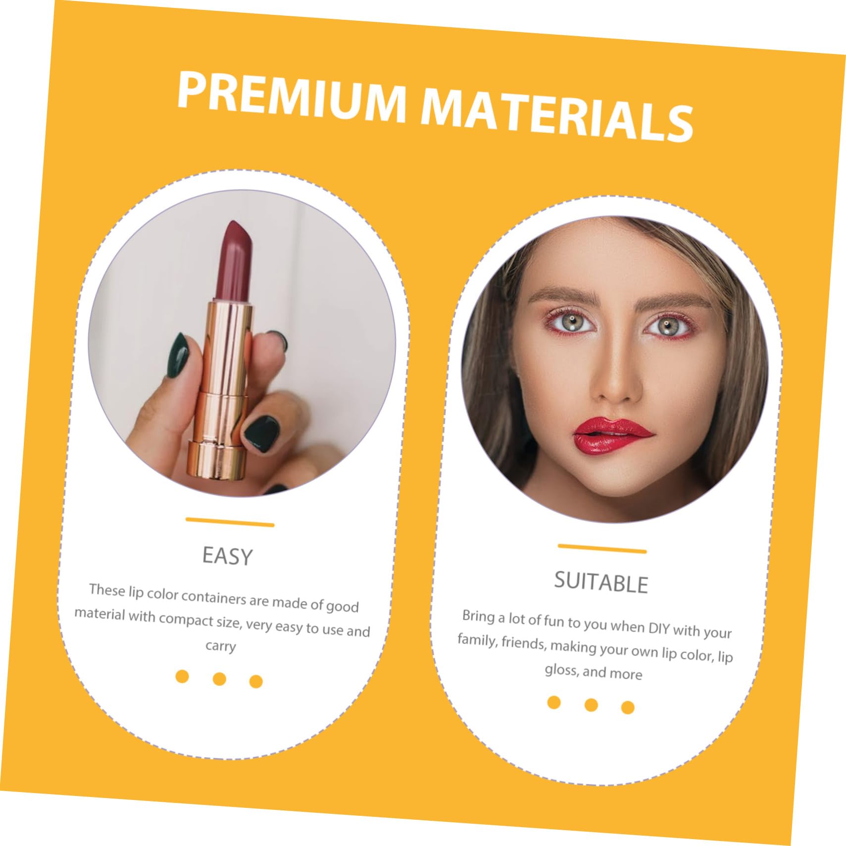 Botellas Vacías De Brillo Labial Forma De Contenedores De Bálsamo Labial Para Y Rellenables 6 Piezas X 5