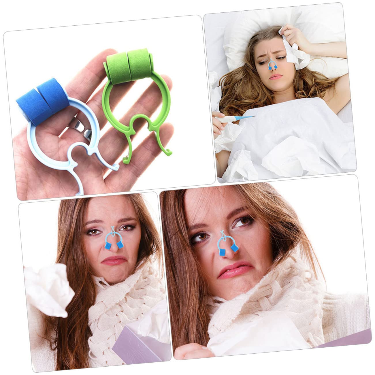 Healeved 3 Sätze Atemtrainingsgerät für Lunge Stop Nasenbluten Clip Nasal Obstruktion Pflege Nasenstopper Clips Stück * 3