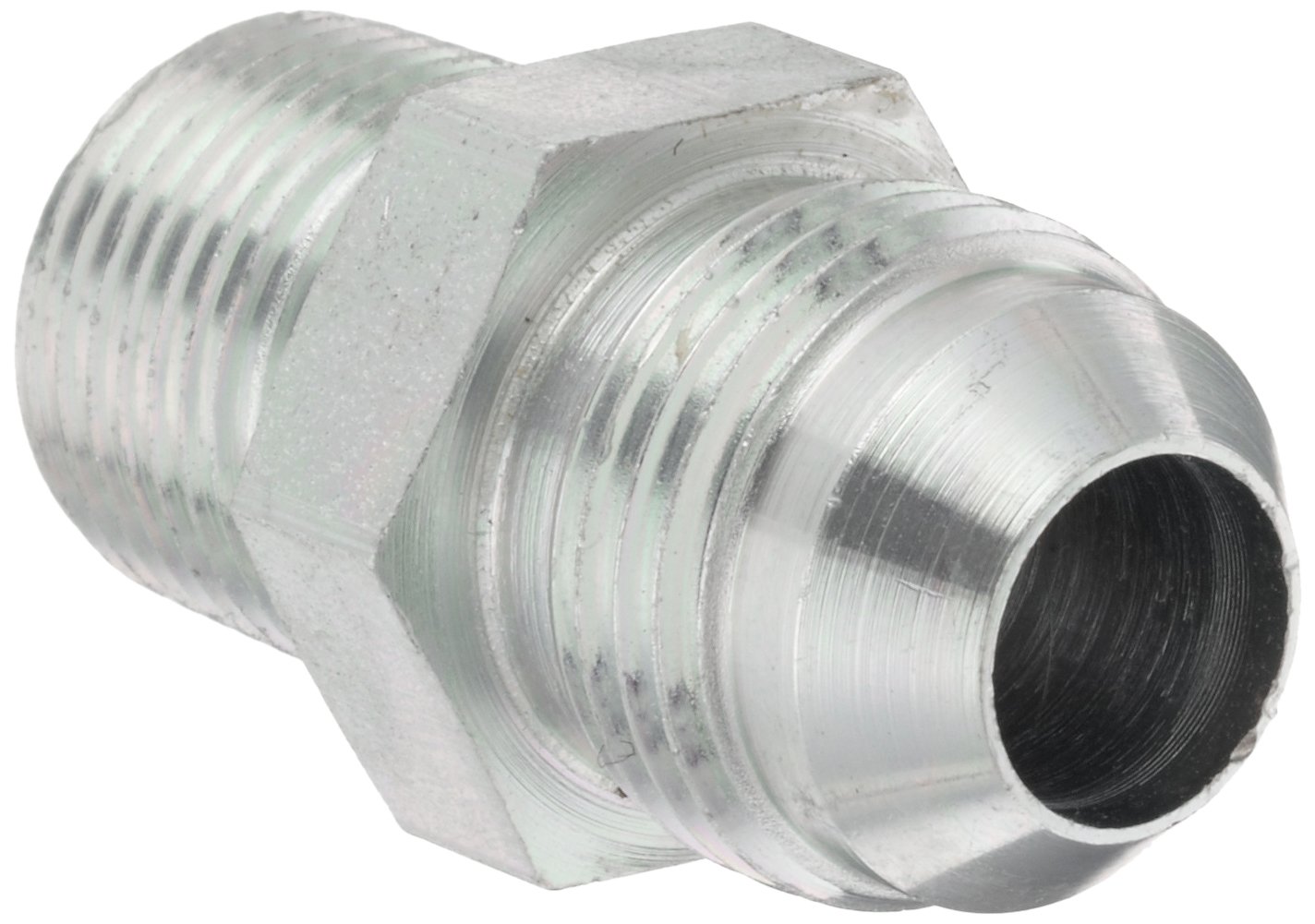Eaton Aeroquip 2021-6-8S Male Connector, Male 37 Degree JIC, Male Pipe Thread, JIC 37 Degree & NPT End Types, Carbon Steel, 1/2 JIC(m) x 3/8 NPT(m) End Size, 1/2
