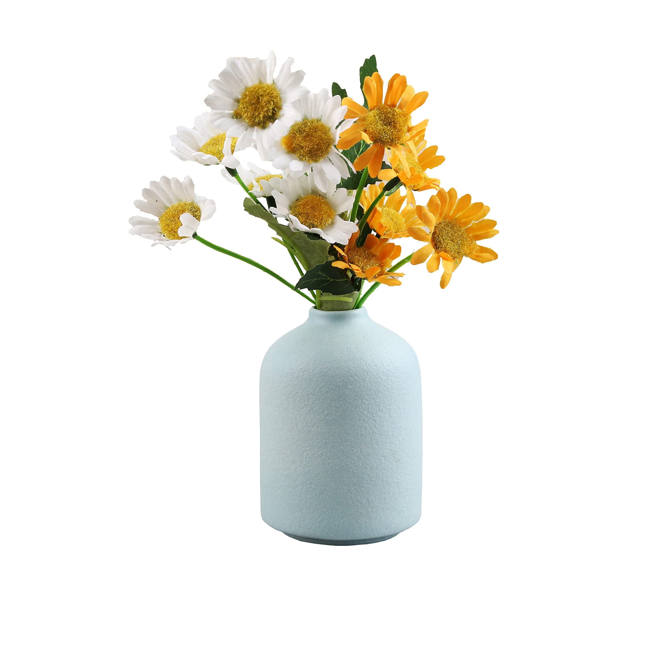 Ceramic Vase - Small Vase, Modern Minimalist Ceramic Vase, Dried Flower Vase, Home Decoration, Flower Arrangement Decorative Shooting Props, (Blue)
