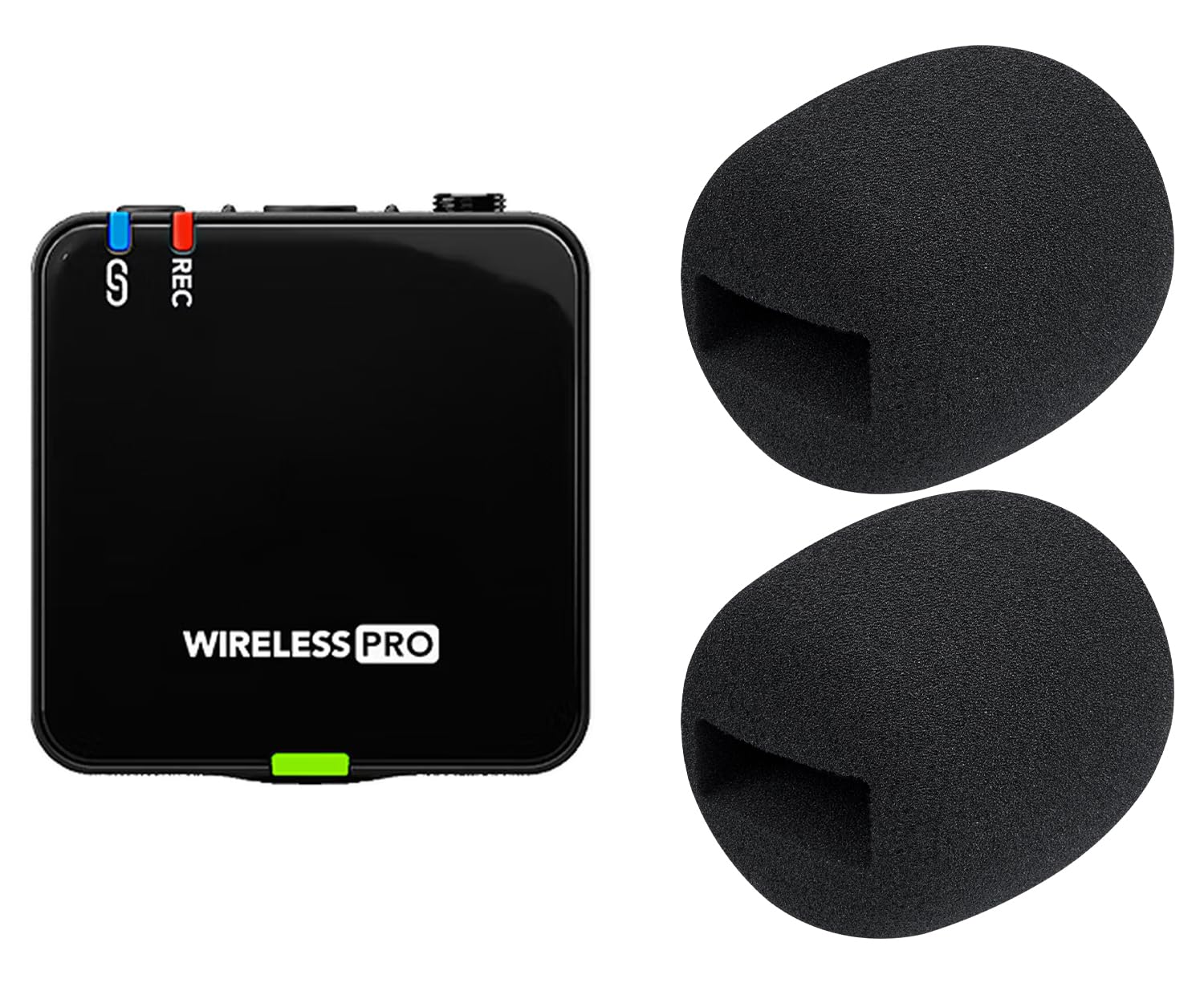 SOULWIT 2Pcs Windscreen for RODE(RØDE) Wireless GO I/GO II (Go2)/PRO/ME Microphone, Mic Cover Pop Filter Windproof Muff - Black-image-7