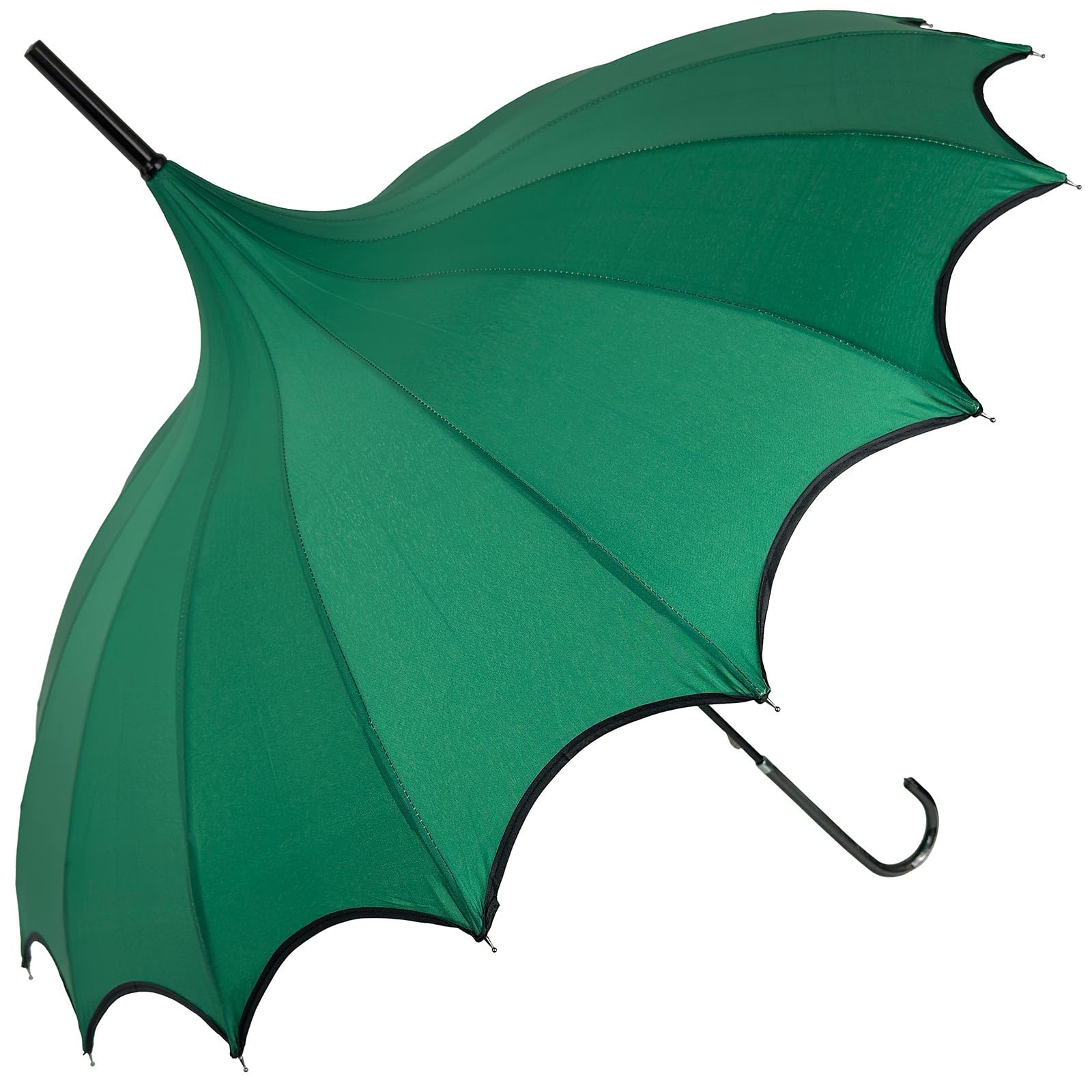Soake Boutique Scalloped Pagoda Umbrella - Emerald Green