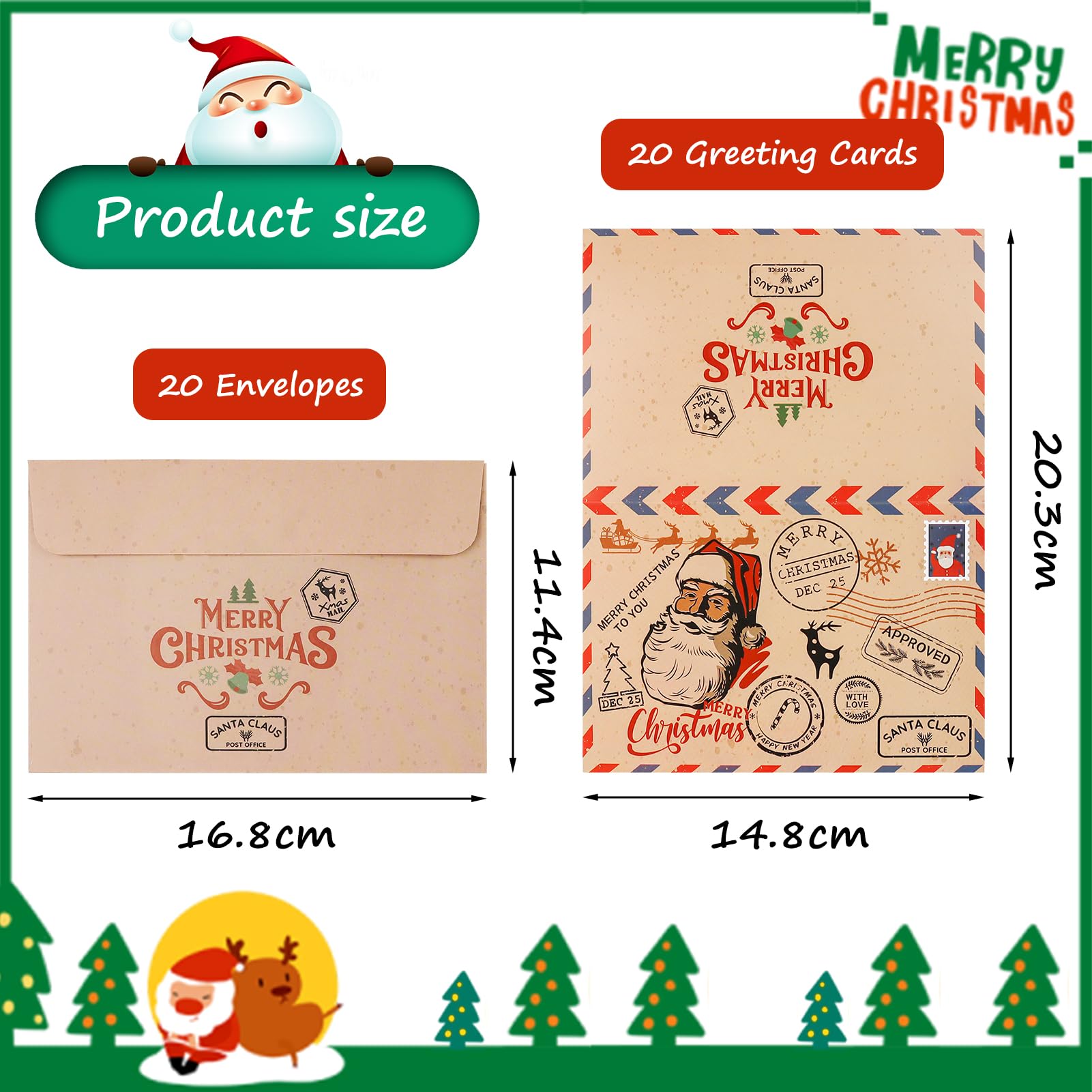 Biglietti d'auguri di buon Natale Cartolina regalo