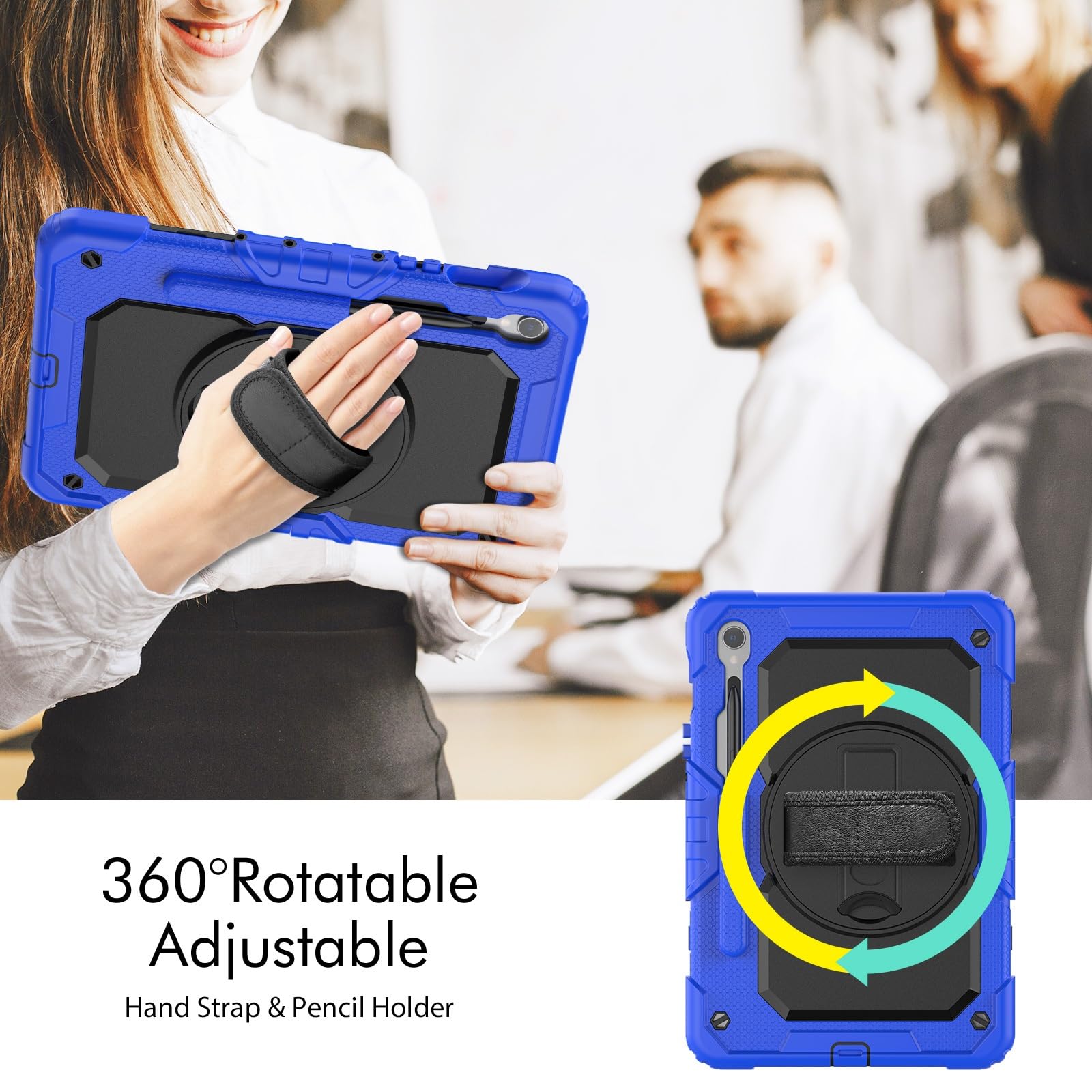 Custodia protettiva per tablet PC compatibile con Samsung Galaxy Tab S9 11 pollici 2023 X710/X716B/X718U Custodia in TPU antiurto resistente, custodia protettiva W Protezione dello schermo 380