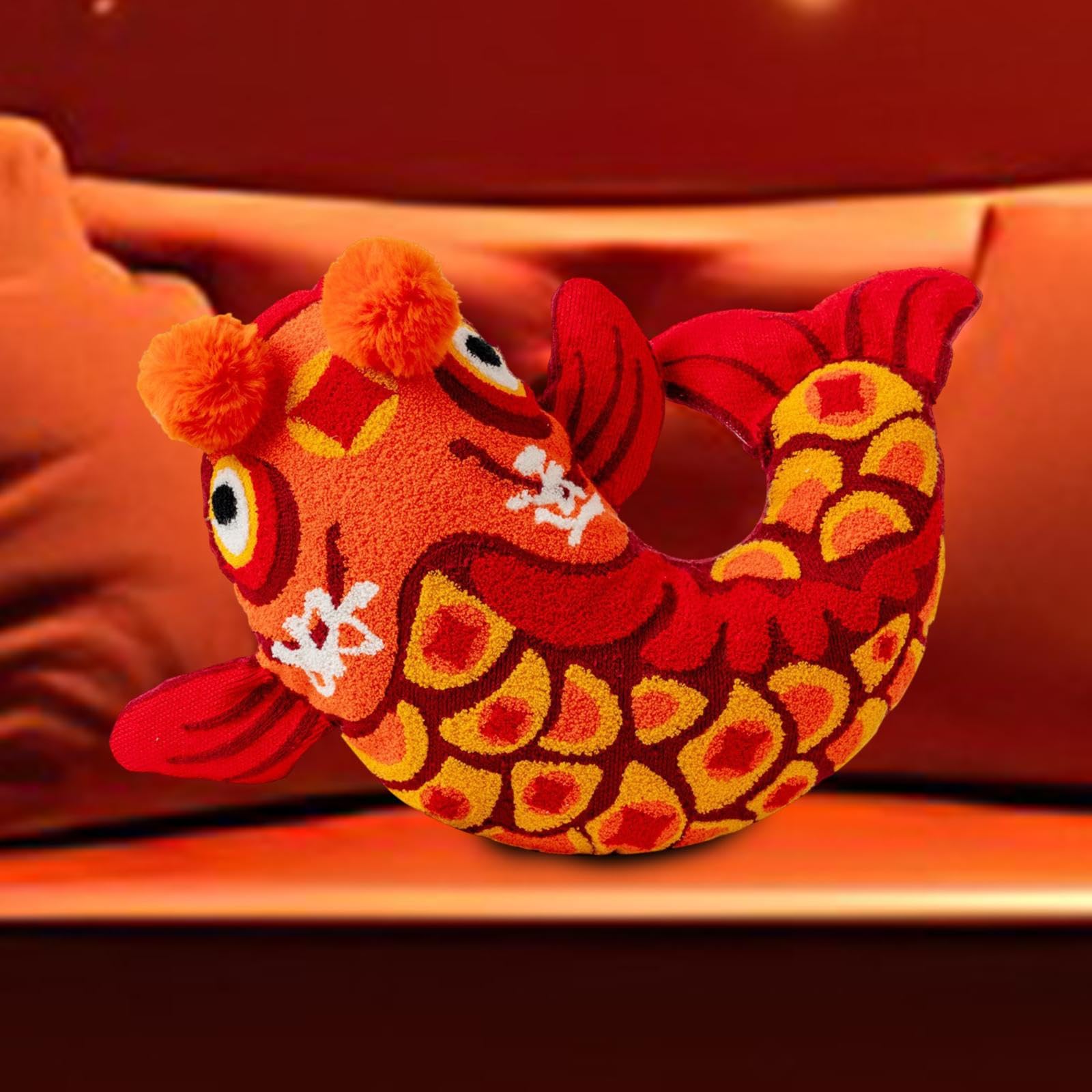 Chiński Nowy Rok, poduszka do rzucania rybą, pluszak, ornament, miękkie rzemiosło, poduszka pod plecy, poduszka w talii, poduszka na sofę, do domu, na imprezę, do biura