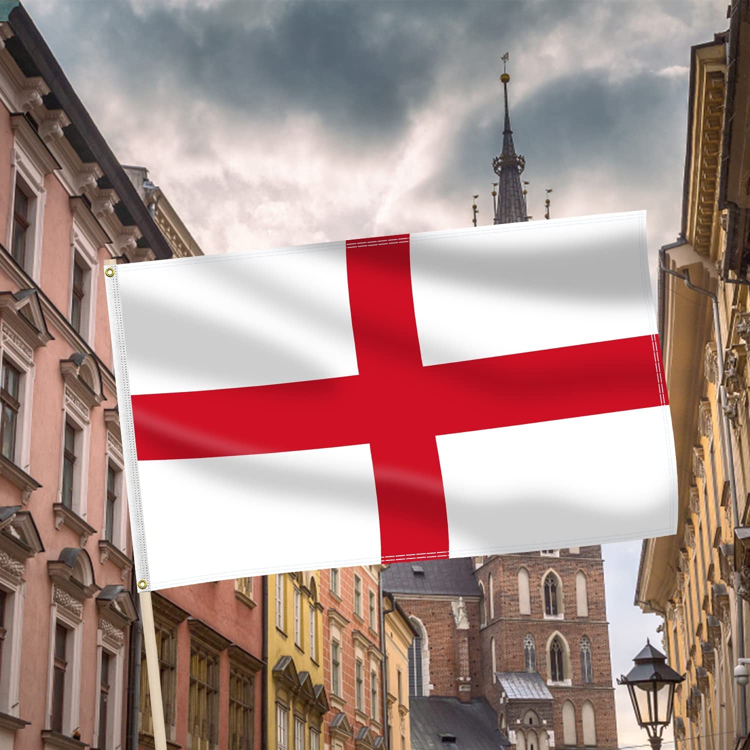 3x5 Bestickt Genäht UK UK UK 300D Nylon 3'x5' Flagge 3 Tüllen
