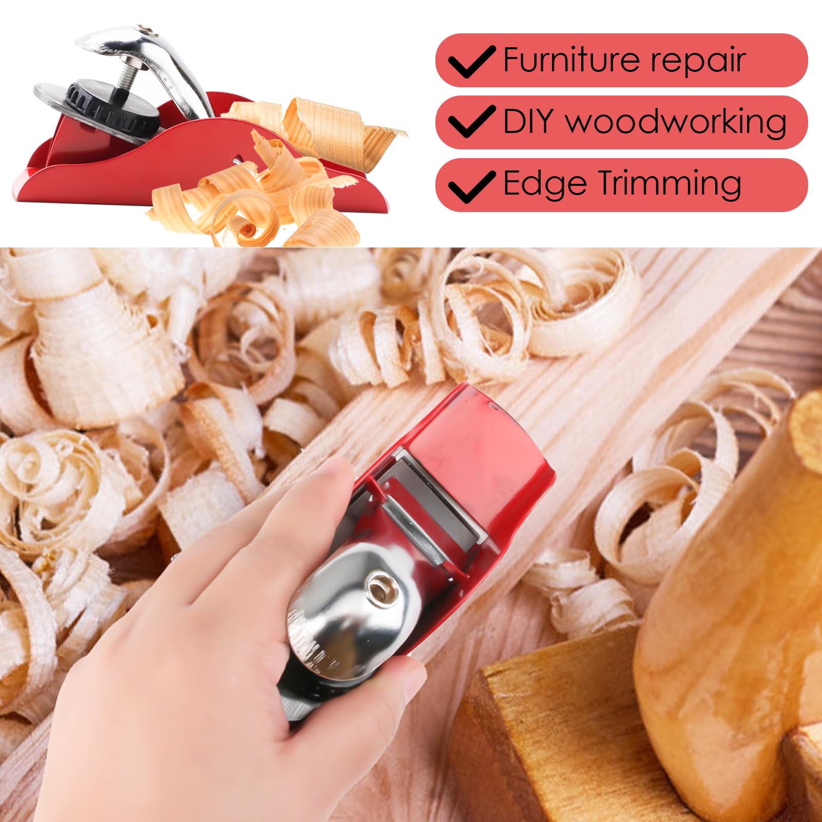 Pialla Manuale Mini Per Legno - 135 Mm Compatta E Regolabile Per Modellismo E Lavori Di Precisione Fai Da Te