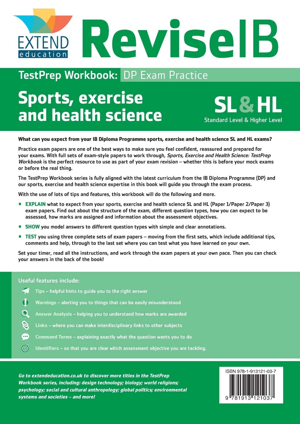 Sports, Exercise and Health Science (SL and HL): Revise IB TestPrep Workbook