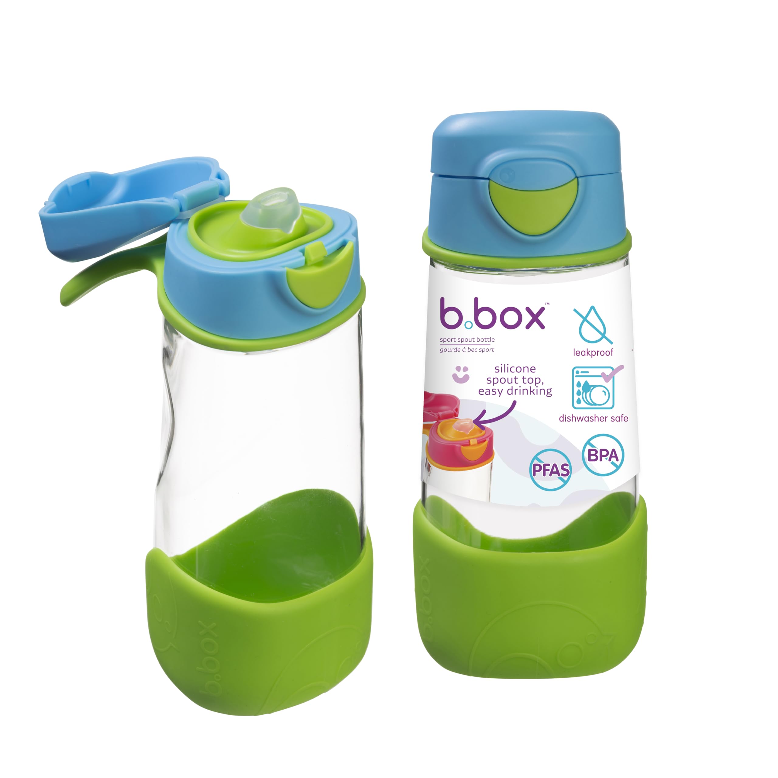 Sport Spout Water Bottle for Kids | 450ml | Leakproof Lid | Easy Grip Triangle Shape | Tilt & Sip Design | Durable & BPA Free | Ideal for School, Travel & Sports