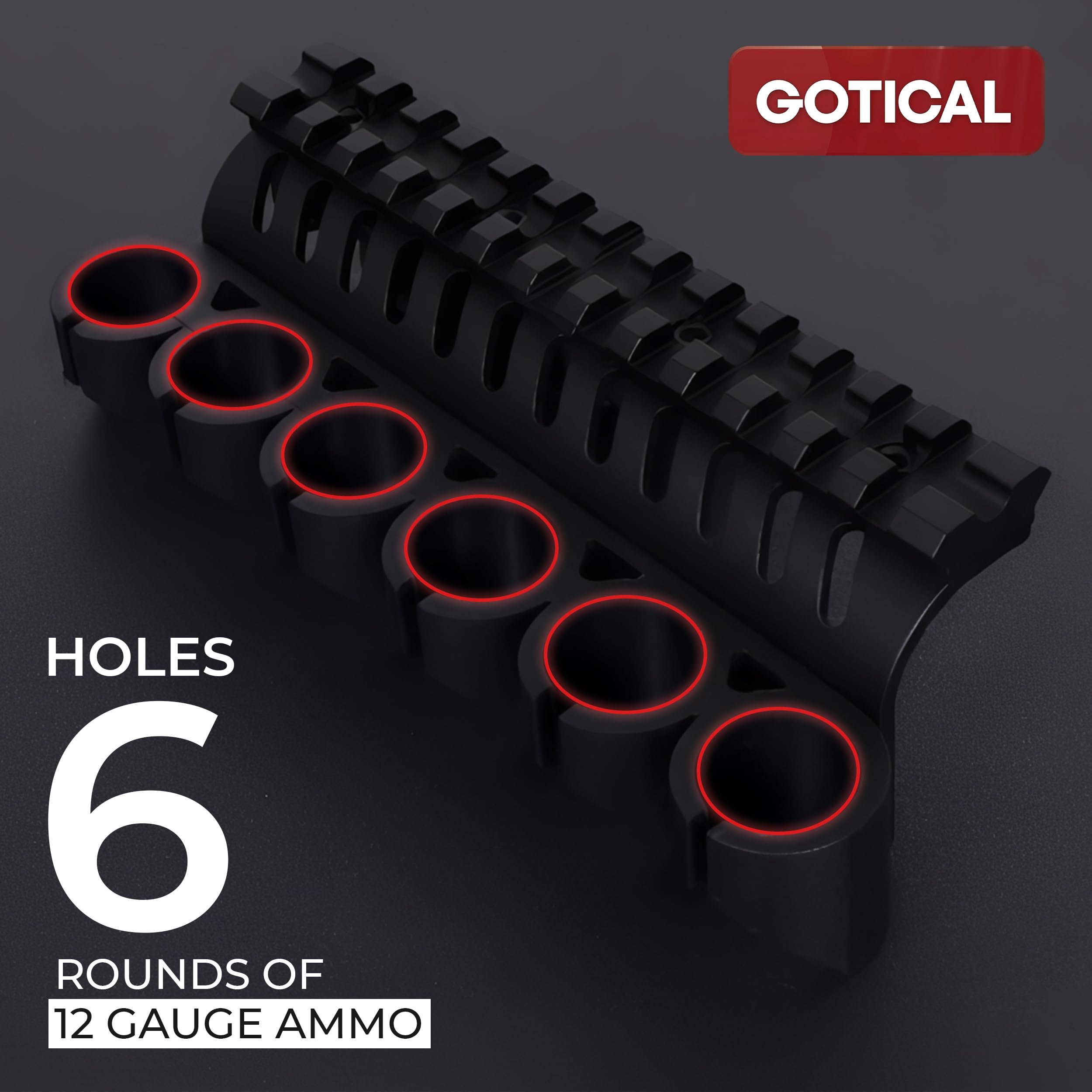 GOTICAL Side Saddle Shell Holder for Mossberg 500/590/Shockwave