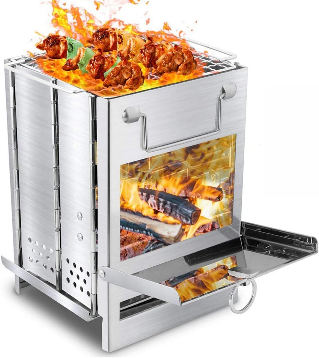 Istara Folding Wood Burning Camping Stove/Stainless Steel Wood Stove with Handle Fire Pit Campfire/Portable Backpacking Stove for Hiking Camping Picnic BBQ Outdoor Cooking (BIG) (B0D9872Y47) Amazon Price History, Amazon Price Tracker