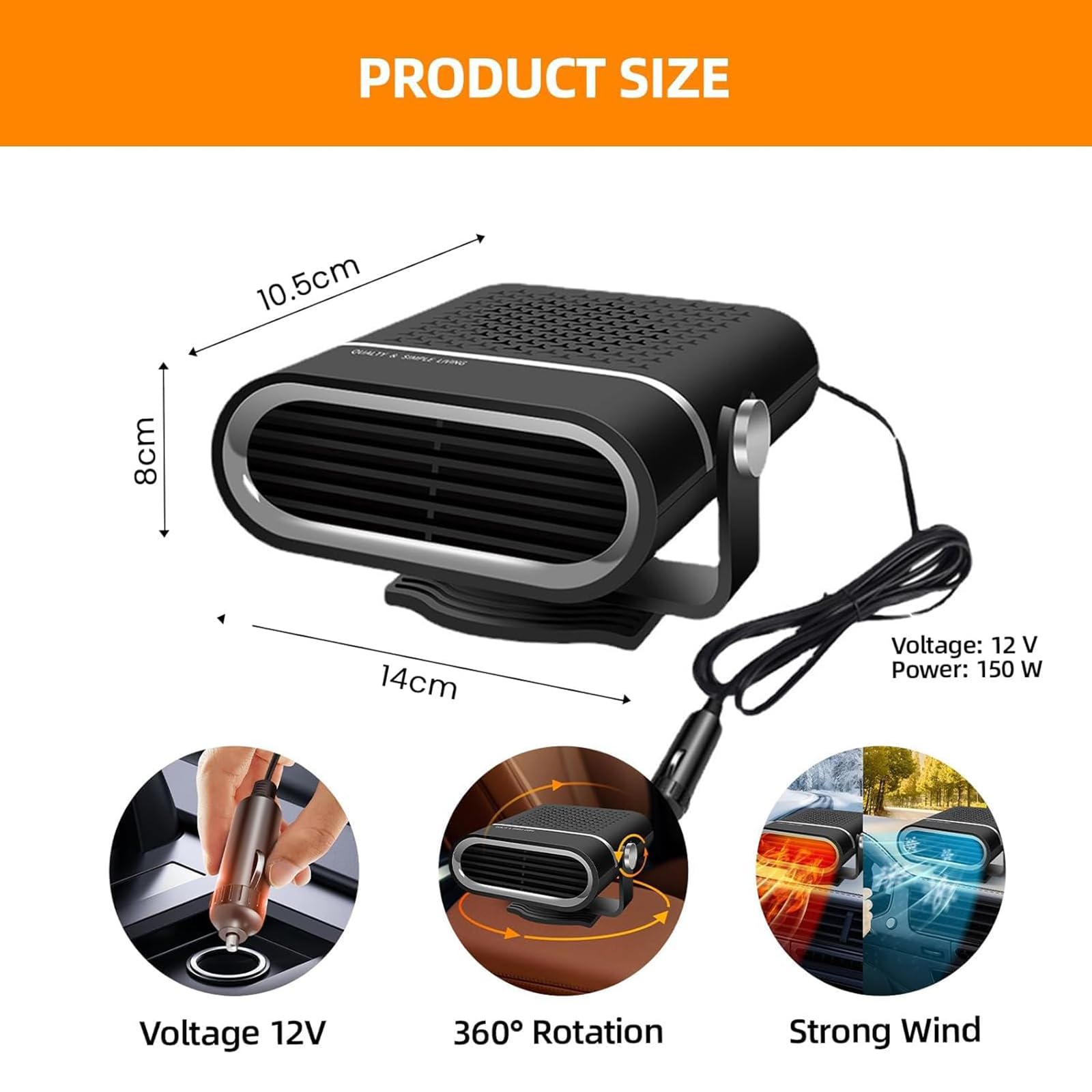Auto Heizlüfter 12V für VW ID.4 2021-2024