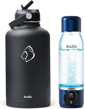 64oz Insulated Water Bottle & Hydrogen Water Bottle Generator Machine with Gen5 SPE/PEM Technology