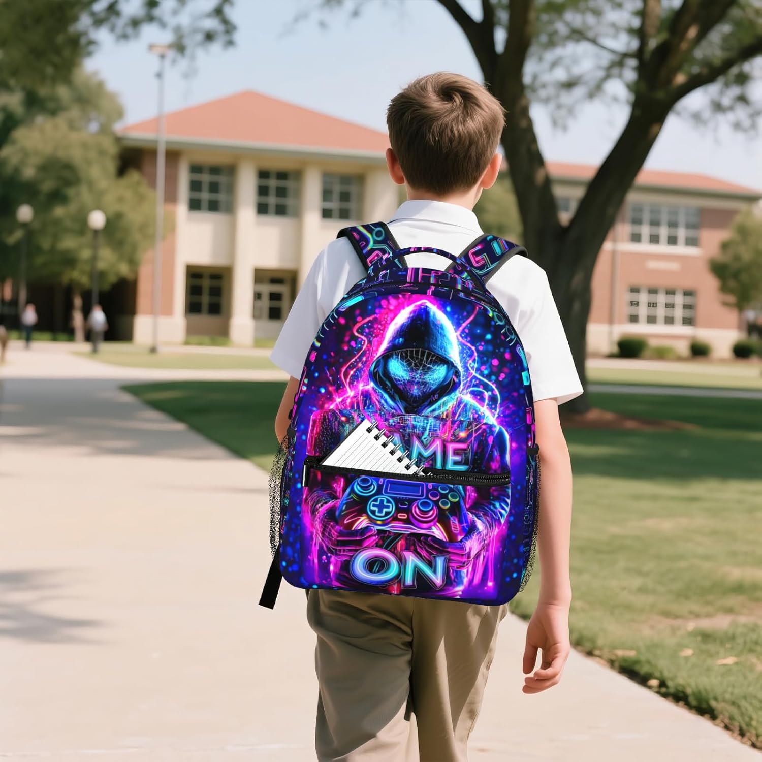 Backpack for Boys Game Boys School Backpack for Kids Children Teens Elementary Middle School Kids' Backpacks Gaming Bookbag Travel Back Pack for Age 6-18 - Image 5