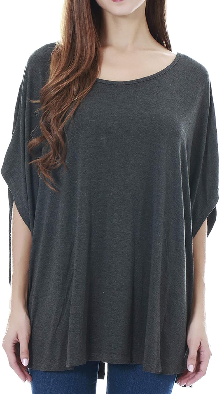 Smallshow Women's Nursing Top Modal Maternity Poncho for Breastfeeding SVP033 at  Women’s Clothing store