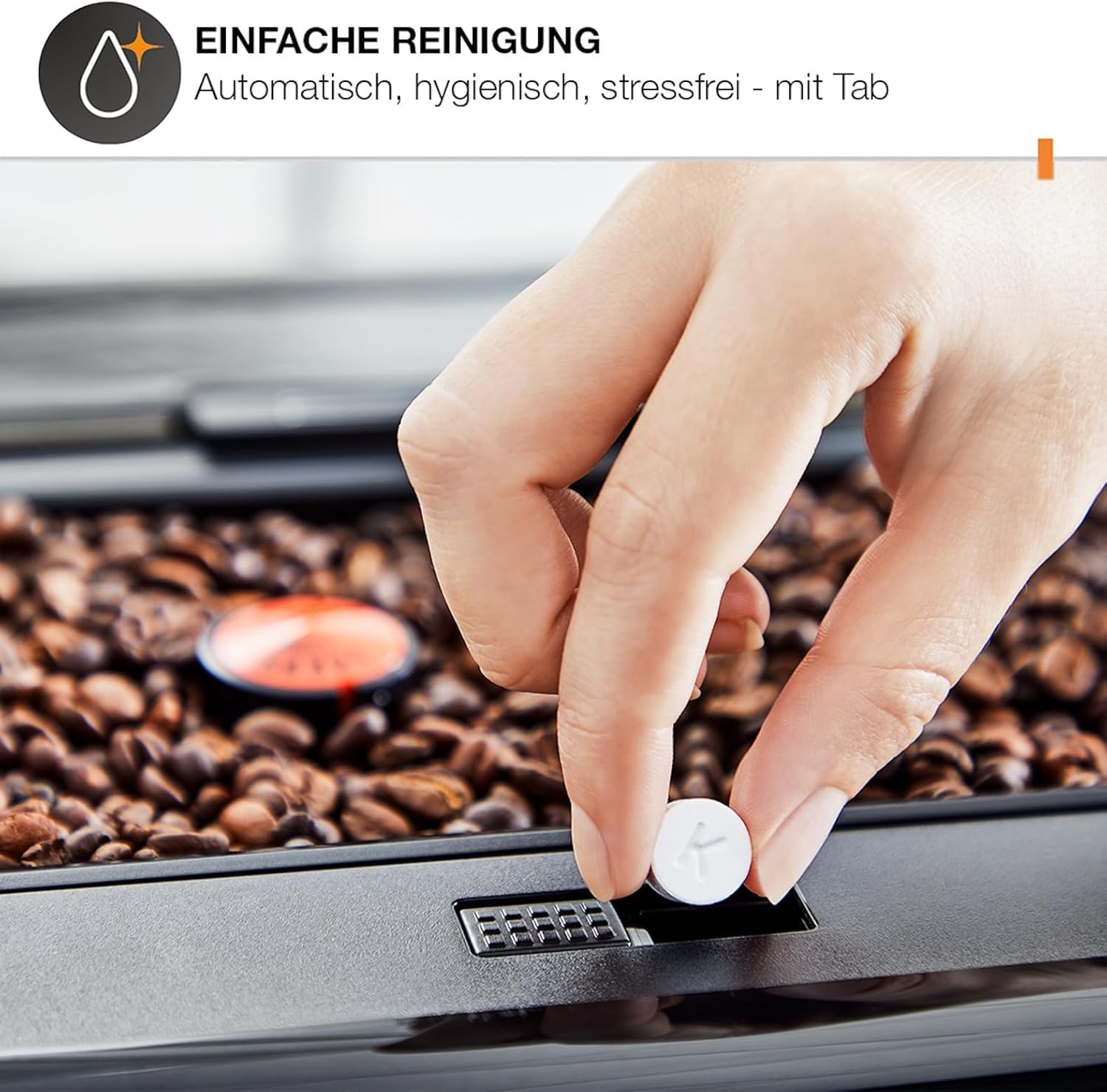 KRUPS Evidence One Kaffeevollautomat mit Milchschlauch, One-Touch-Cappuccino, 12 Getränkespezialitäten, 2-Tassen-Funktion, Farbdisplay, Kaffeemaschine, TÜV-Siegel, Schwarz, EA895N10 - 5