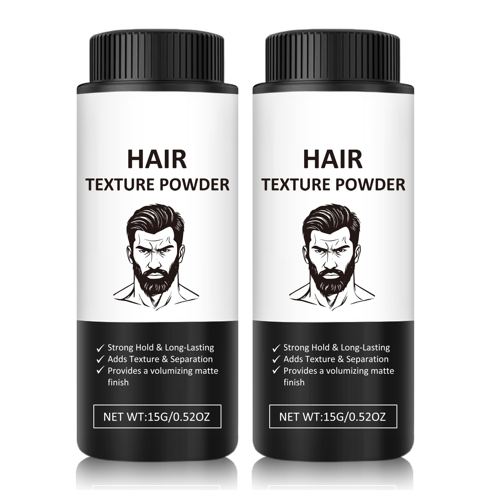 CAHIUYOA 2PCS Hair Texture Styling Powder for Men Natural Volumizing and Texturizing Powder with Matte Finish Non-Greasy Hair