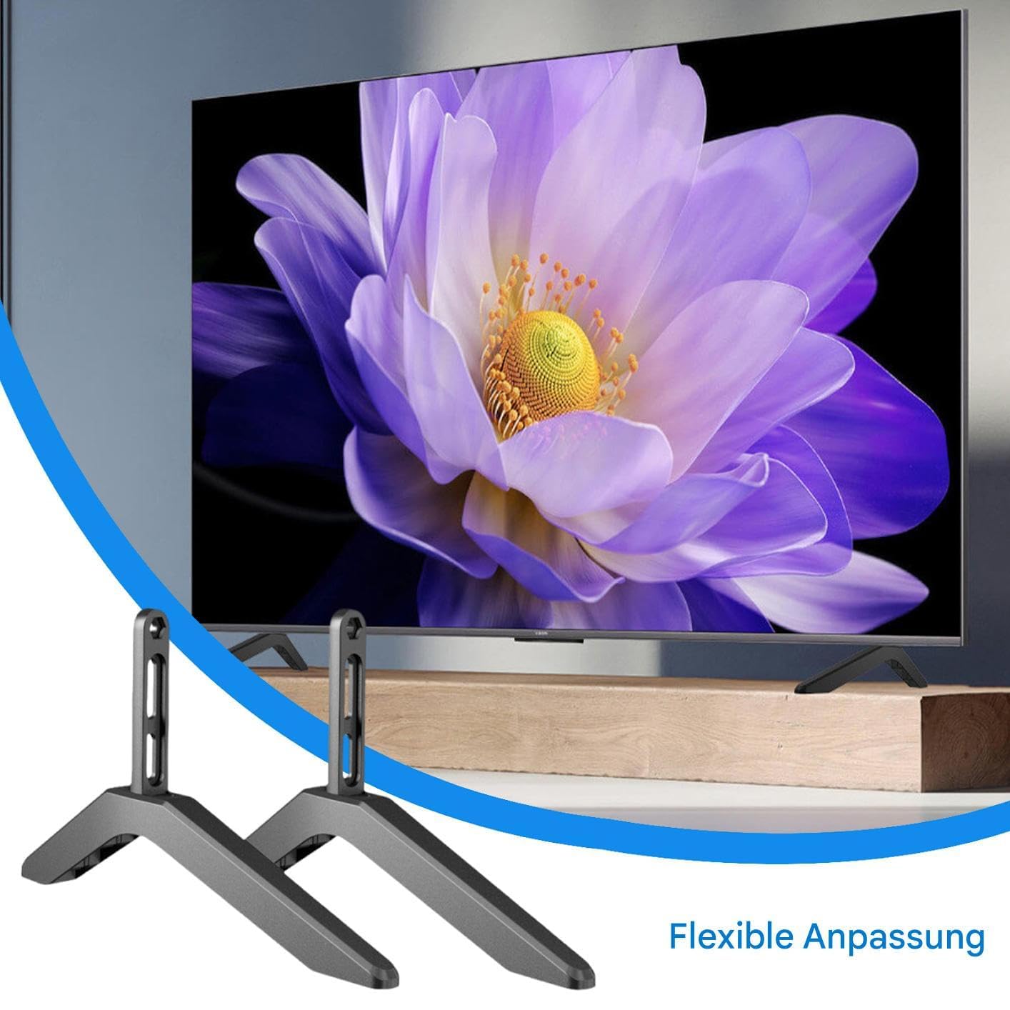 ZBZFGE Patas Ajustables para Soporte de TV, Patas de Base de Repuesto, Antideslizantes, se Adapta a televisores de 32 a 65 Pulgadas, Ideal para Sala de Estar y Dormitorio, Soporte Resistente para su