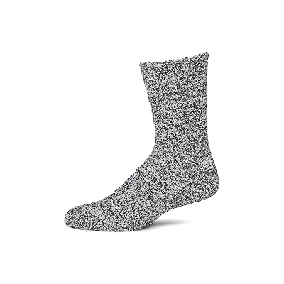 Barefoot Dreams CozyChic(r) Heathered Socks Crew Cut Socks Shoes Slate Blue/White