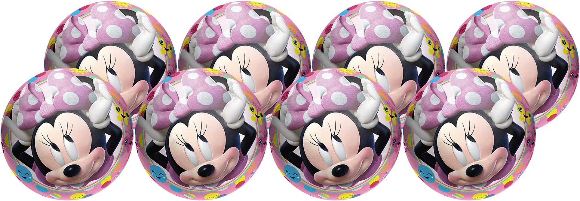 Hedstrom Minnie Mouse Playball Party Pack, 8 Balls, Large (9-Inch)