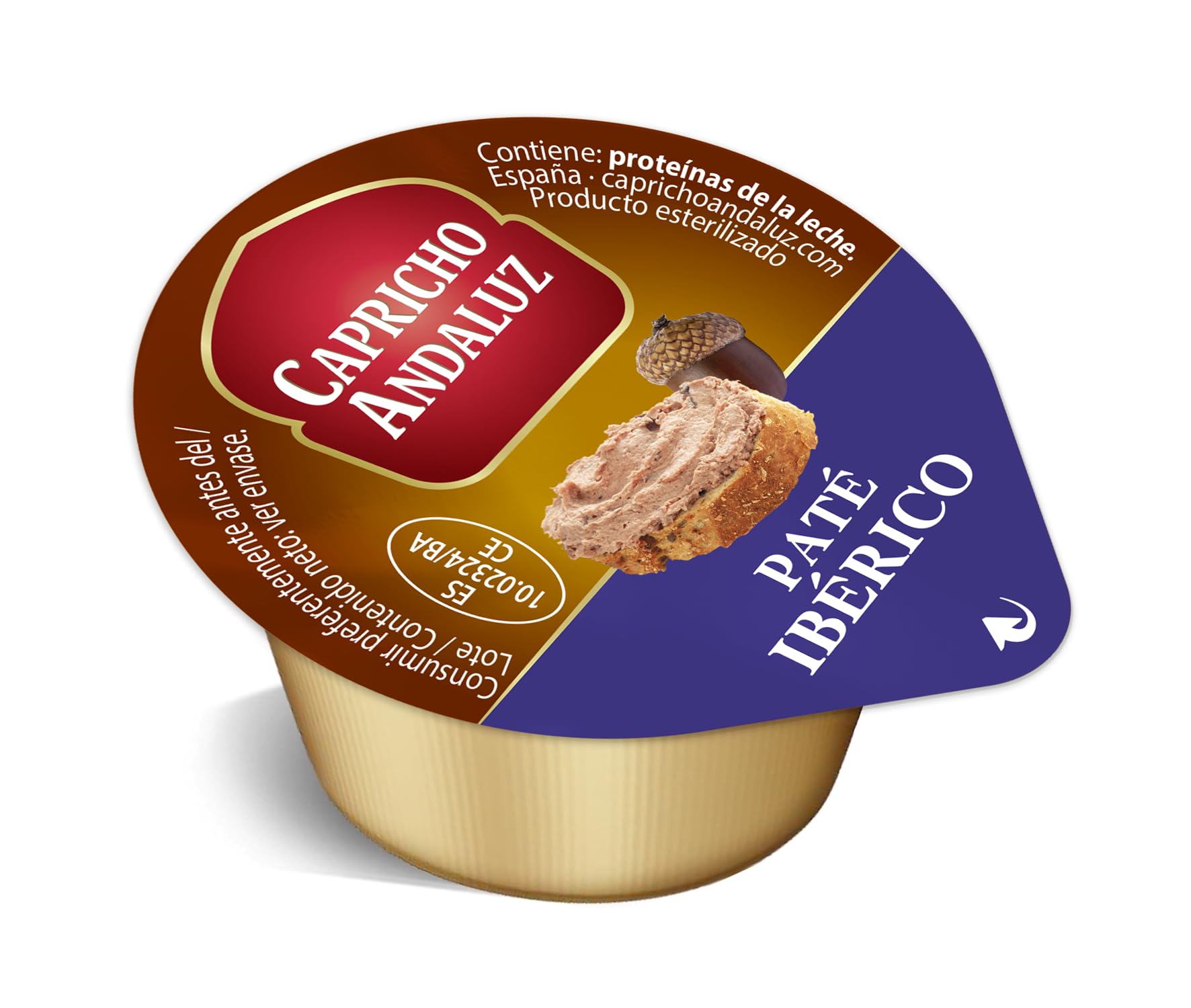 Capricho Andaluz Bolsa Paté Ibérico 8 Unidades 25 gr Monodosis Untable