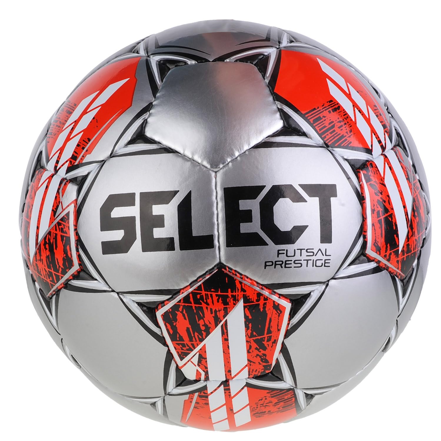 Select Futsal Prestige Ball Futsal Prestige Silver - Palla da calcio, unisex, colore: Argento/Nero/Rosso