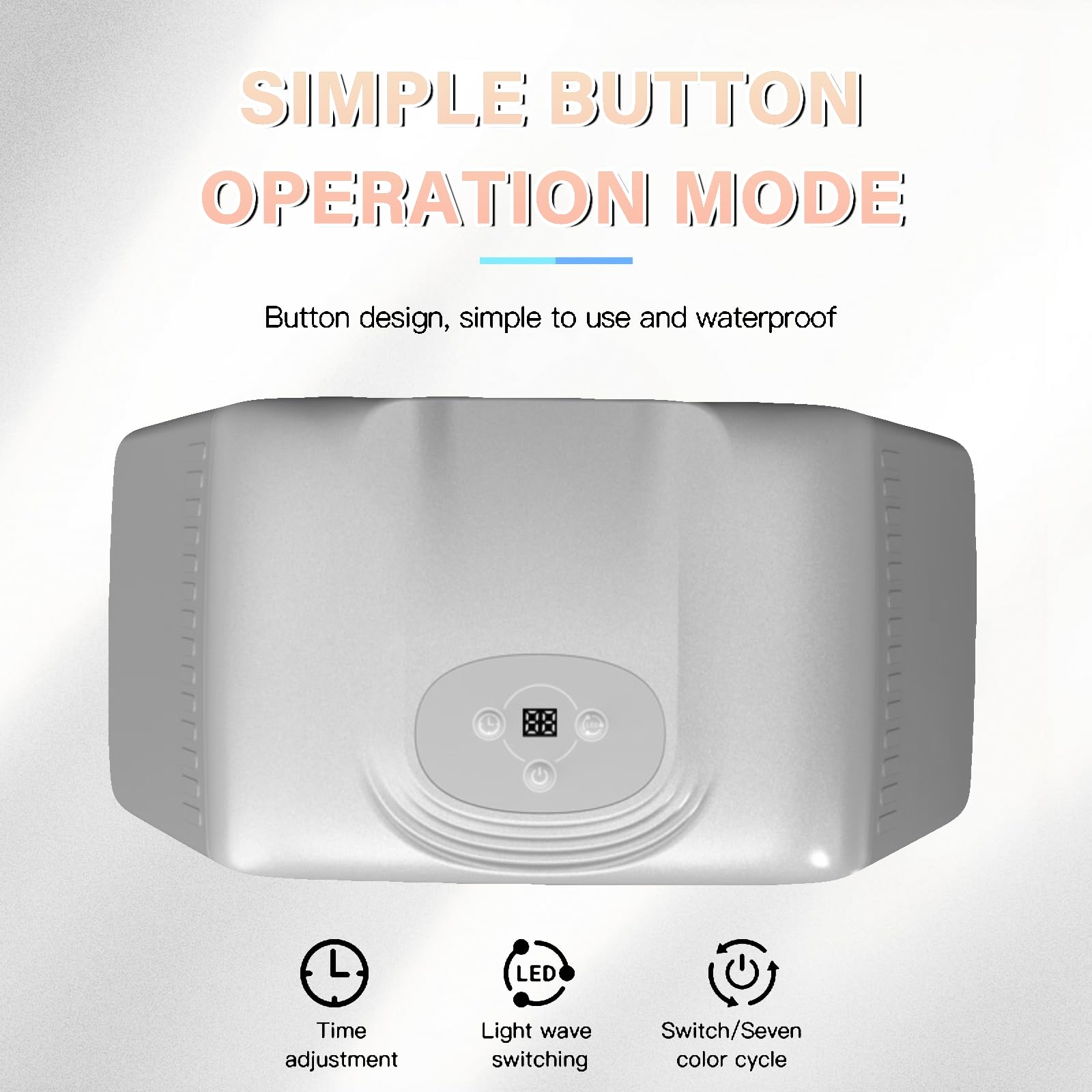 Terapia de luz roja para la cara,Terapia de luz roja,Terapia de luz LED para la cara,Terapia de luz de 7 colores para el cuidado de la piel corporal en casa 6