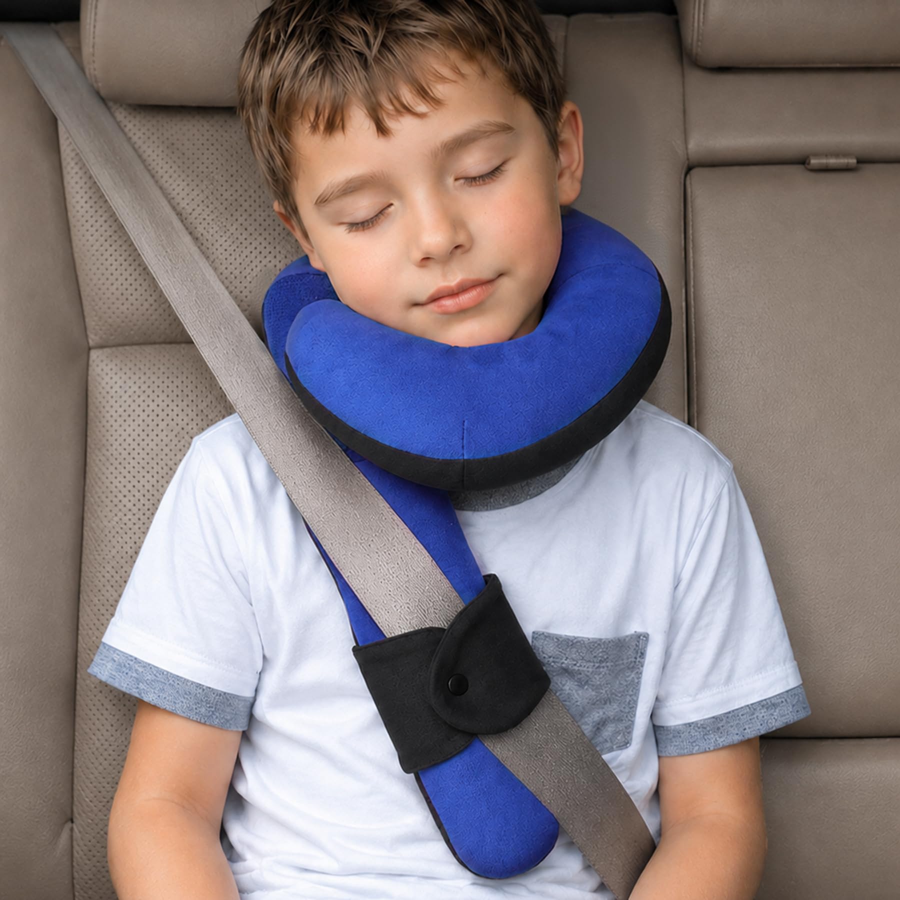 Kids Travel Neck Pillow, Toddler Travel Pillow for Car &amp; Airplane