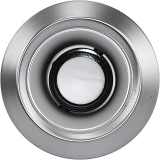 Juno Lighting 4404HZ-SC 4-Inch Beveled Adjustable Cone Recessed Trim, Haze with Satin Chrome Trim