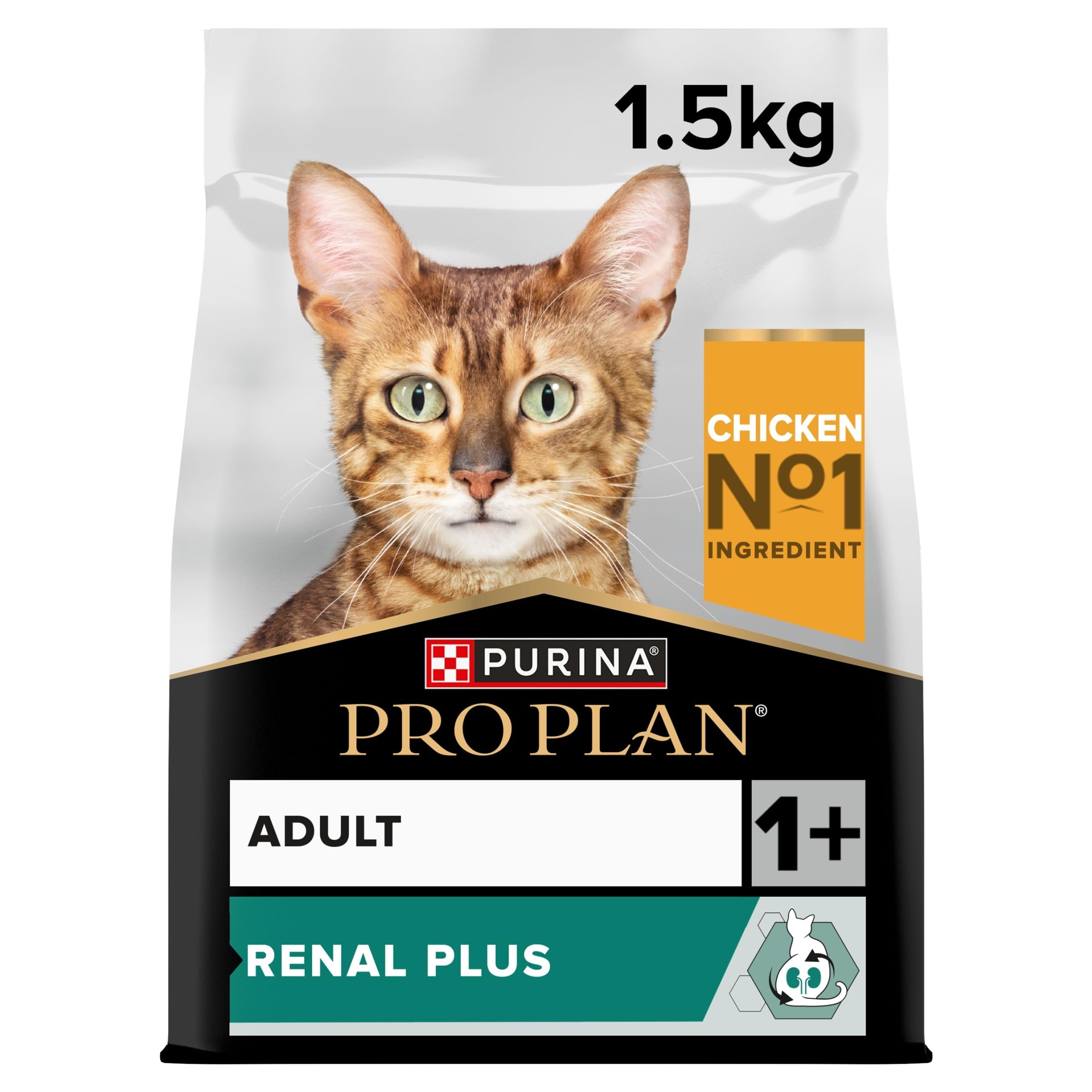 PRO PLAN Adult 1+ Renal Plus Chicken Dry Cat Food 1.5kg (Pack of 6) — image 1