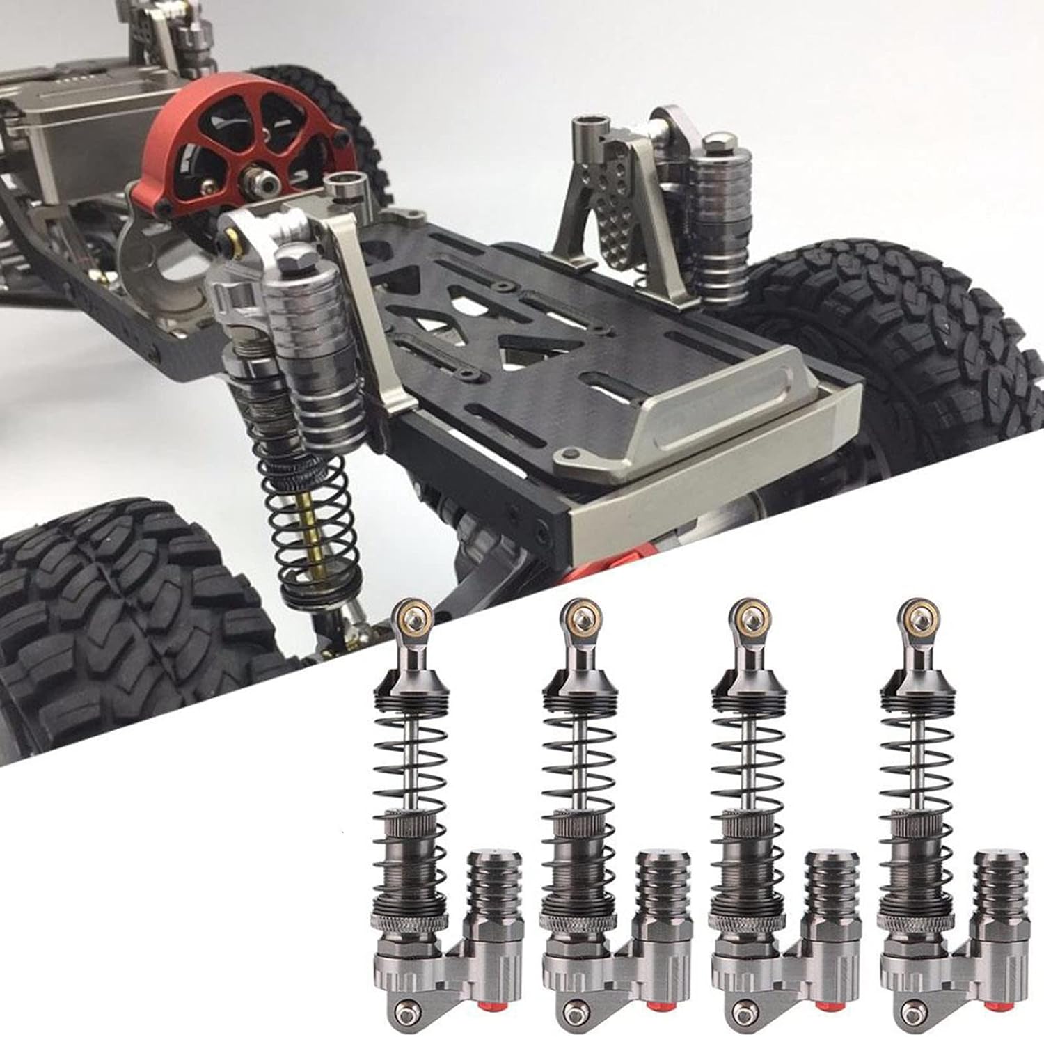 RC Shock Absorber, 4pcs Aluminum Shock Absorber CNC
