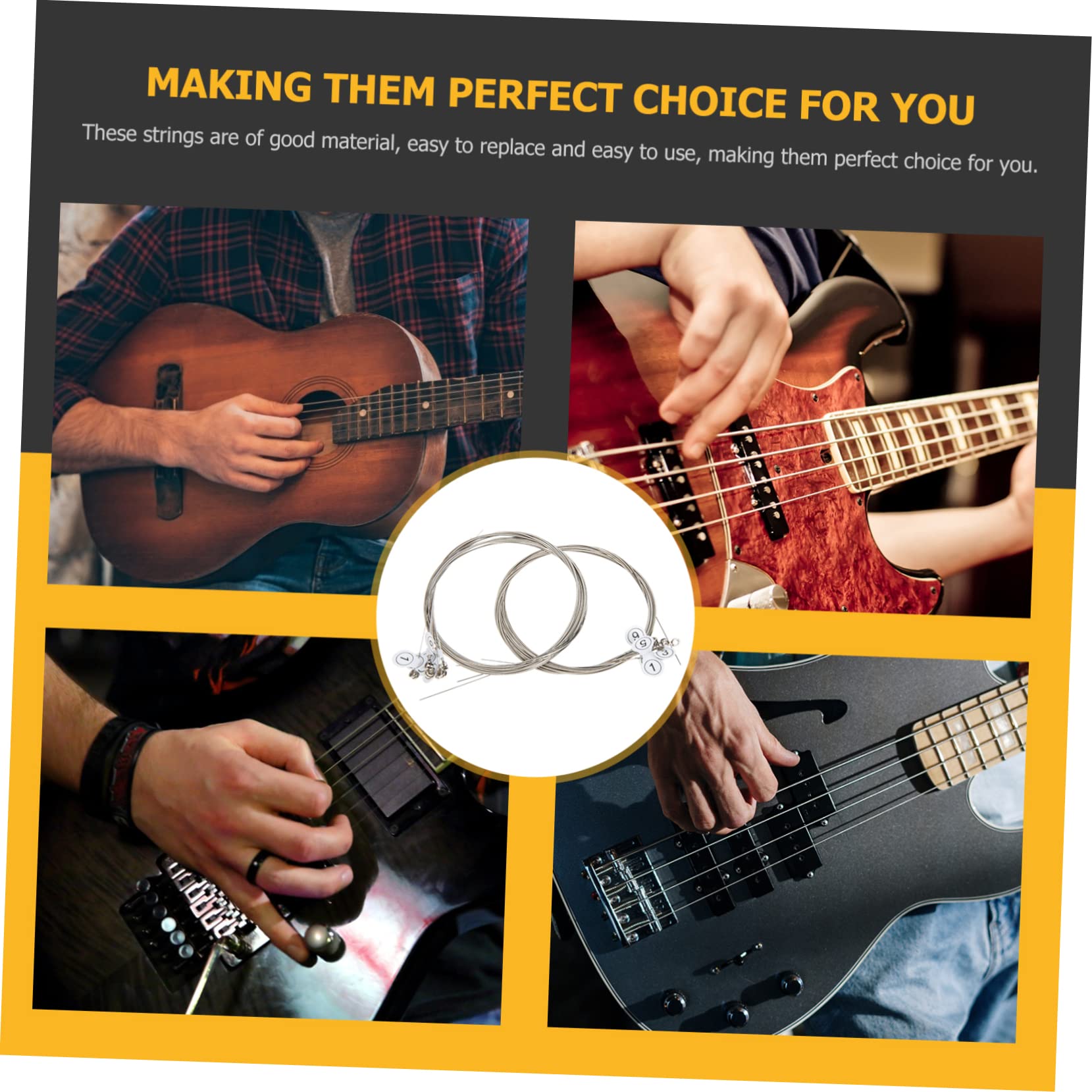ifundom 8sets Per Chitarra Elettrica Sostituzione Per Folk Accessori Resilienti e Facili Usare